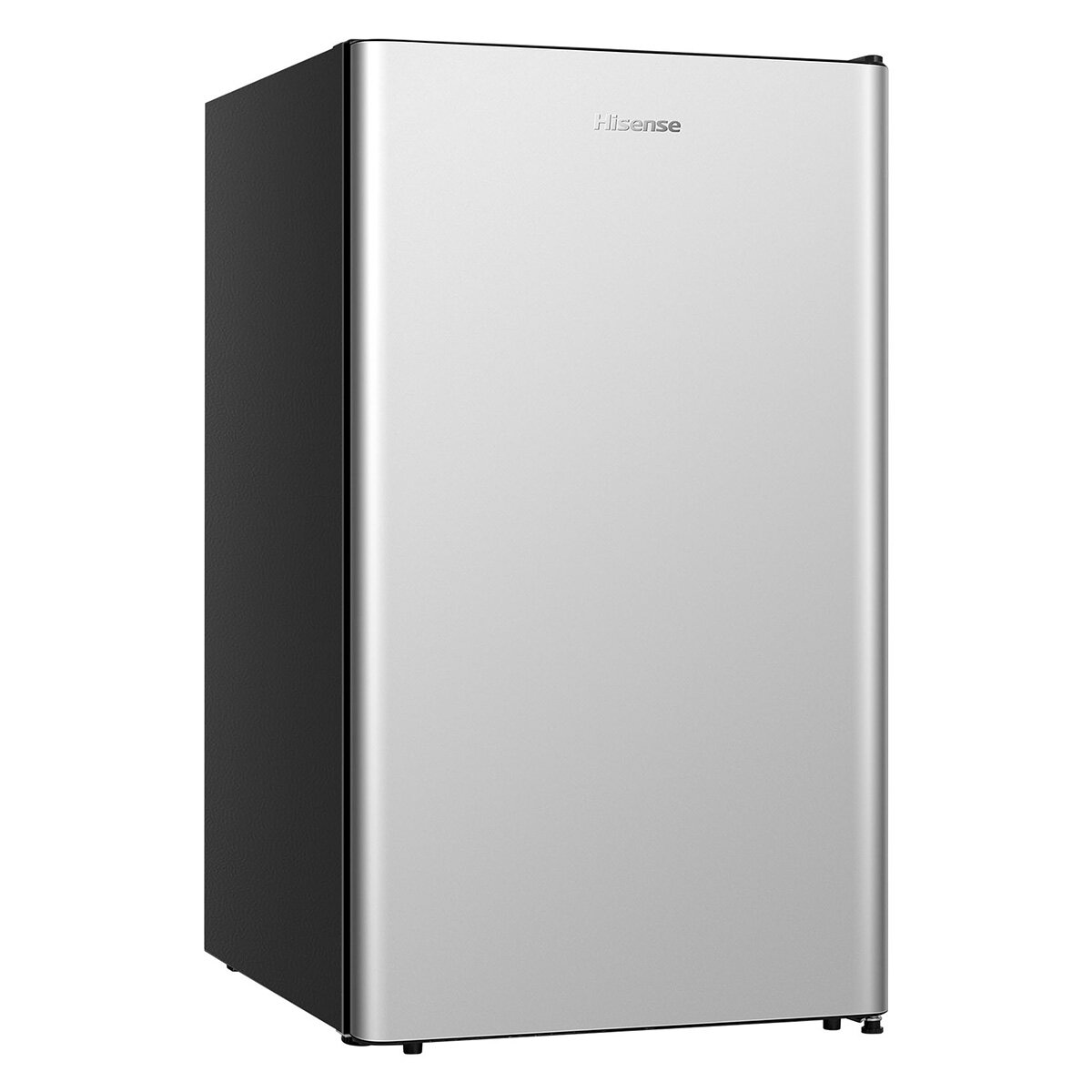 Hisense 124L Mini Bar Fridge - Silver HRBF126S Compact Refrigerator for Drinks, Snacks & Small Spaces - Perfect for Home, Office, Dorm or Entertainment Room