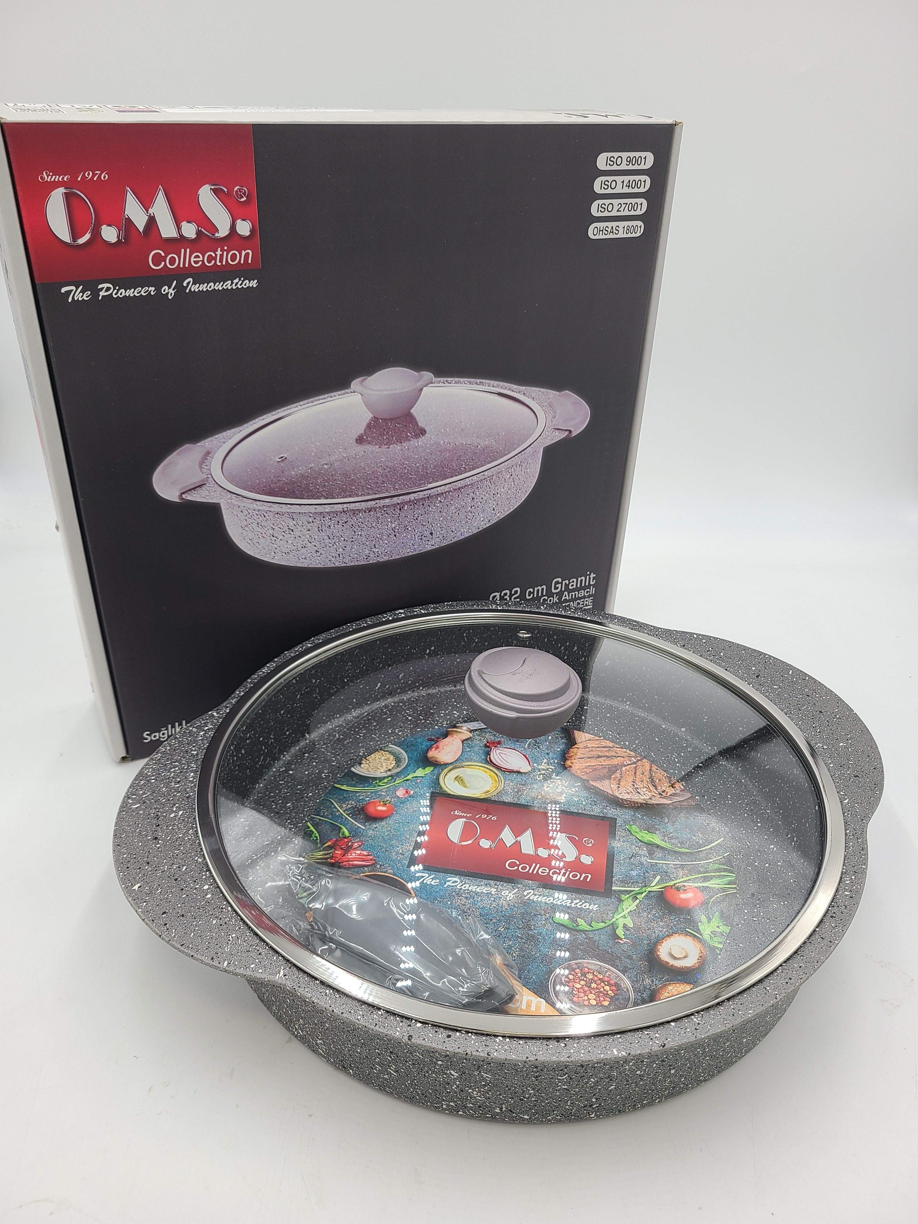 12.5 Quart Granite Low Pot - 6 Pack for Cooking, Serving & Food Storage | Perfect for Kitchens, Restaurants & Catering