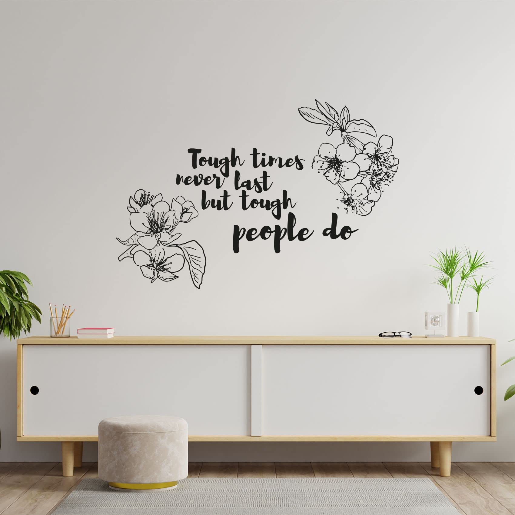 Japanese Cherry Blossom Wall Decal - Sakura Flower Vinyl Sticker Art for Kids Room, Nursery & Bedroom Decor (24x40 Inch) - Perfect for Girls, Boys & Home Wall Decoration - Ideal for Spring Themed Rooms & Asian Inspired Interior Design