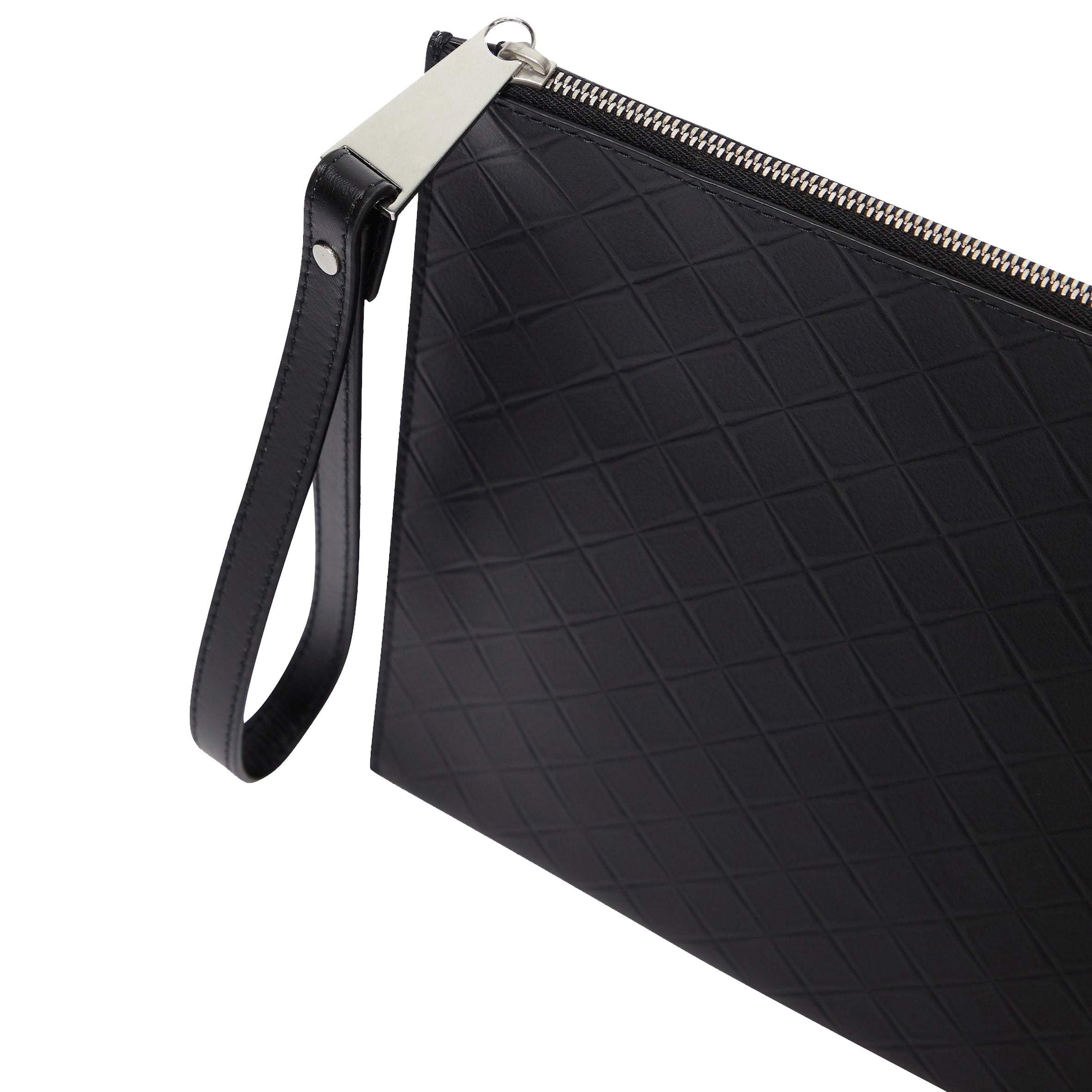 Leather Zip Wristlet Pouch - Small Crossbody Bag with Braided Detail for Women | Perfect for Phone, Cards & Cash | Everyday Use, Travel & Parties (Black)
