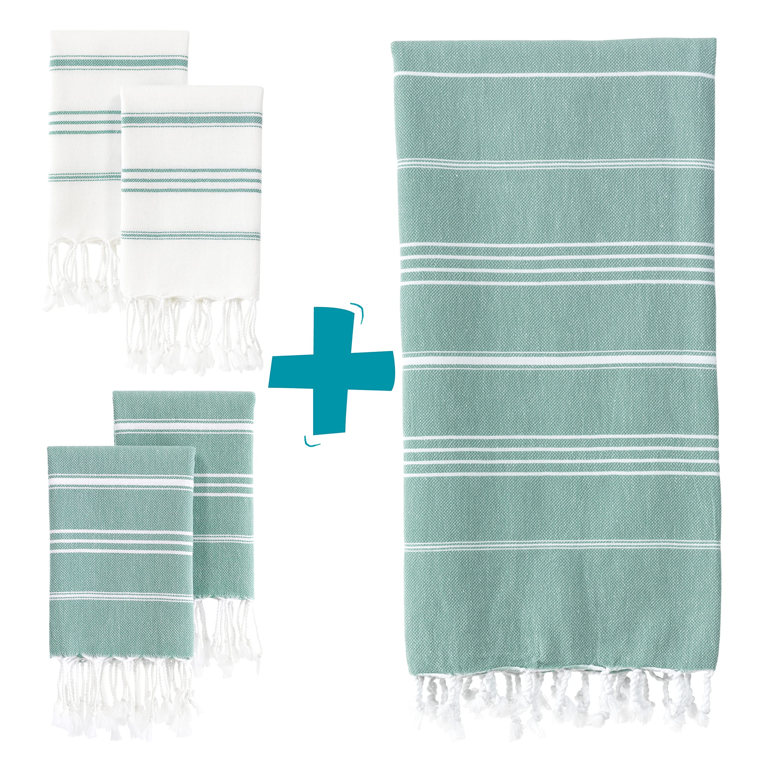 Premium WETCAT Turkish Cotton Towel Set - 2 Hand Towels (20x30