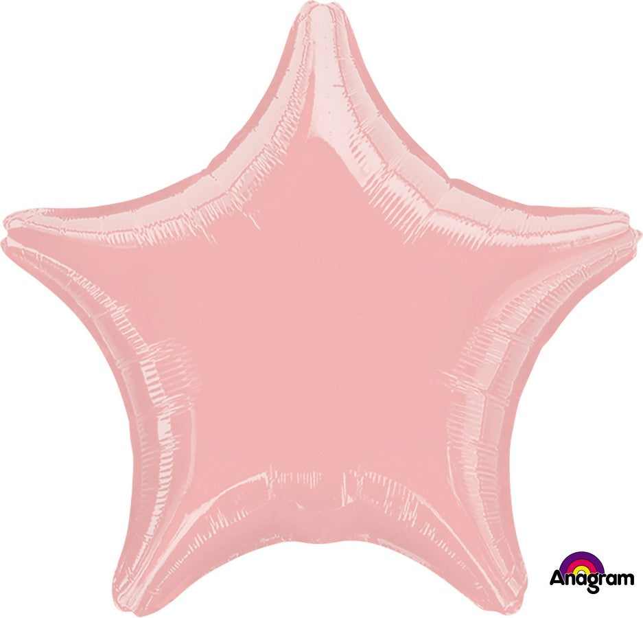 45cm Standard Star XL Metallic Pearl Pastel Pink Balloon - Perfect for Birthday Parties, Baby Showers & Wedding Decorations