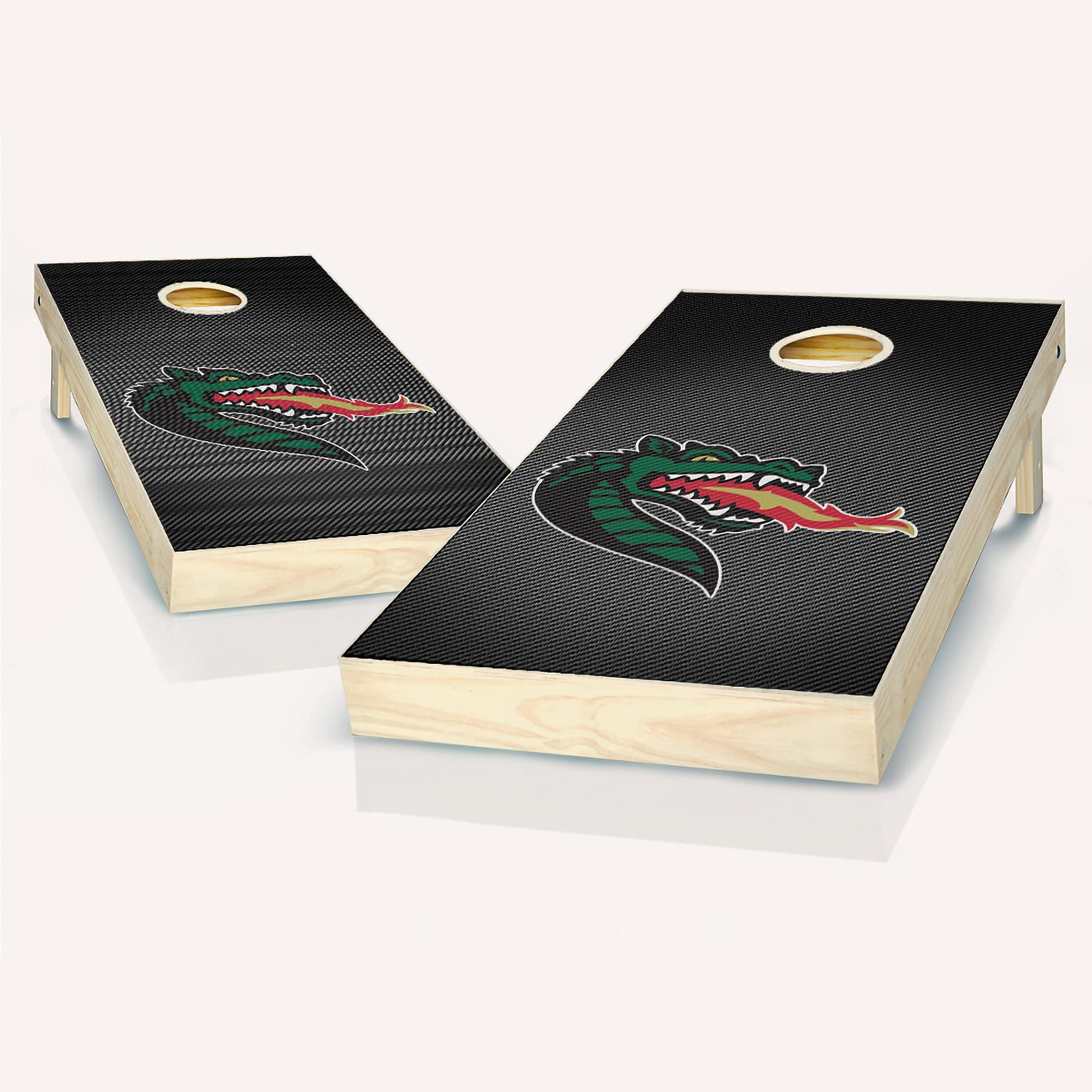 Premium UAB Slanted Cornhole Game Set - 2 Wooden Boards & 8 Bean Bags for Outdoor Lawn Games, Backyard Parties, Tailgating and Family Fun