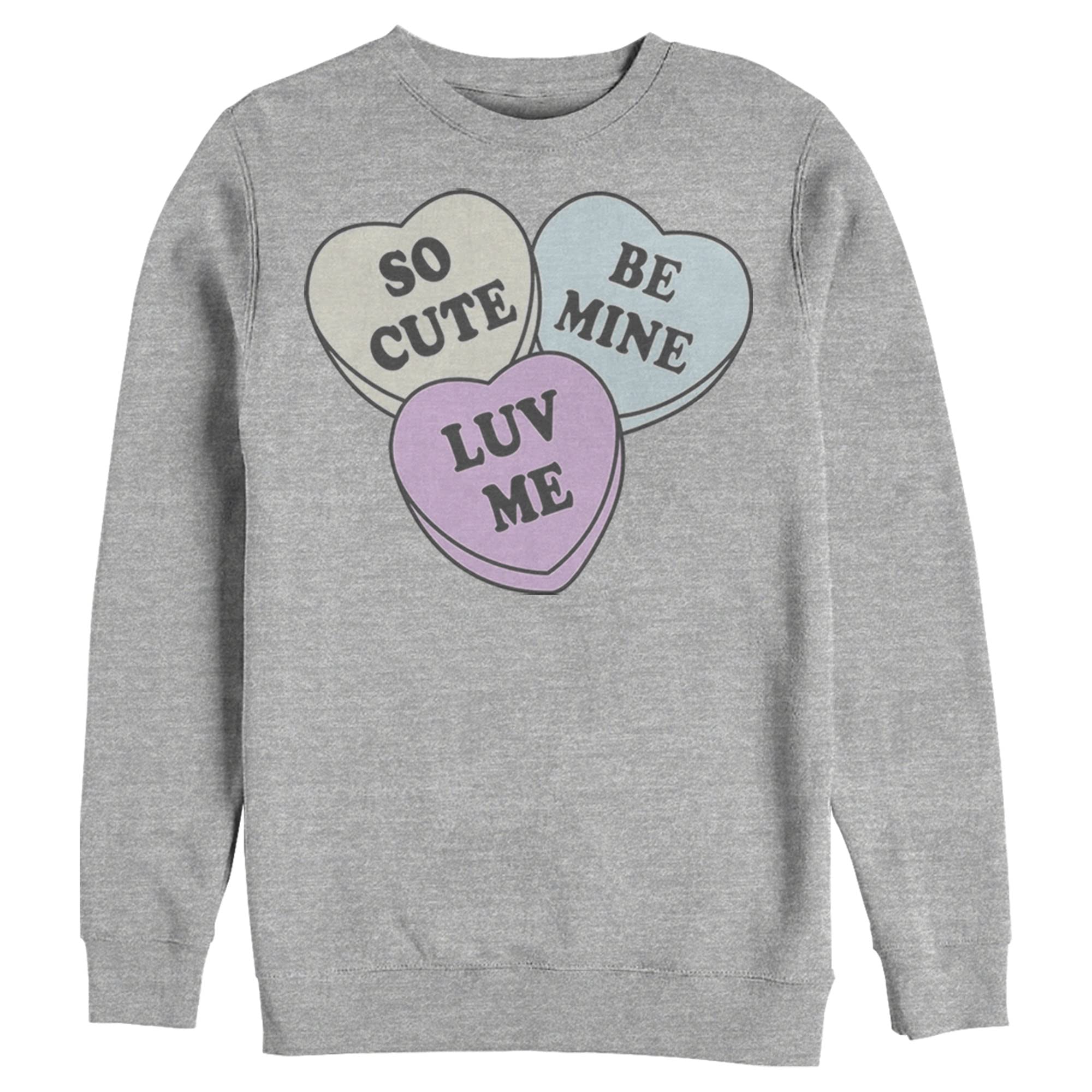 Men's Lost Gods Valentine's Day Candy Hearts Graphic Sweatshirt | Funny Holiday Gift for Boyfriend | Perfect for Valentine's Date & Christmas Party