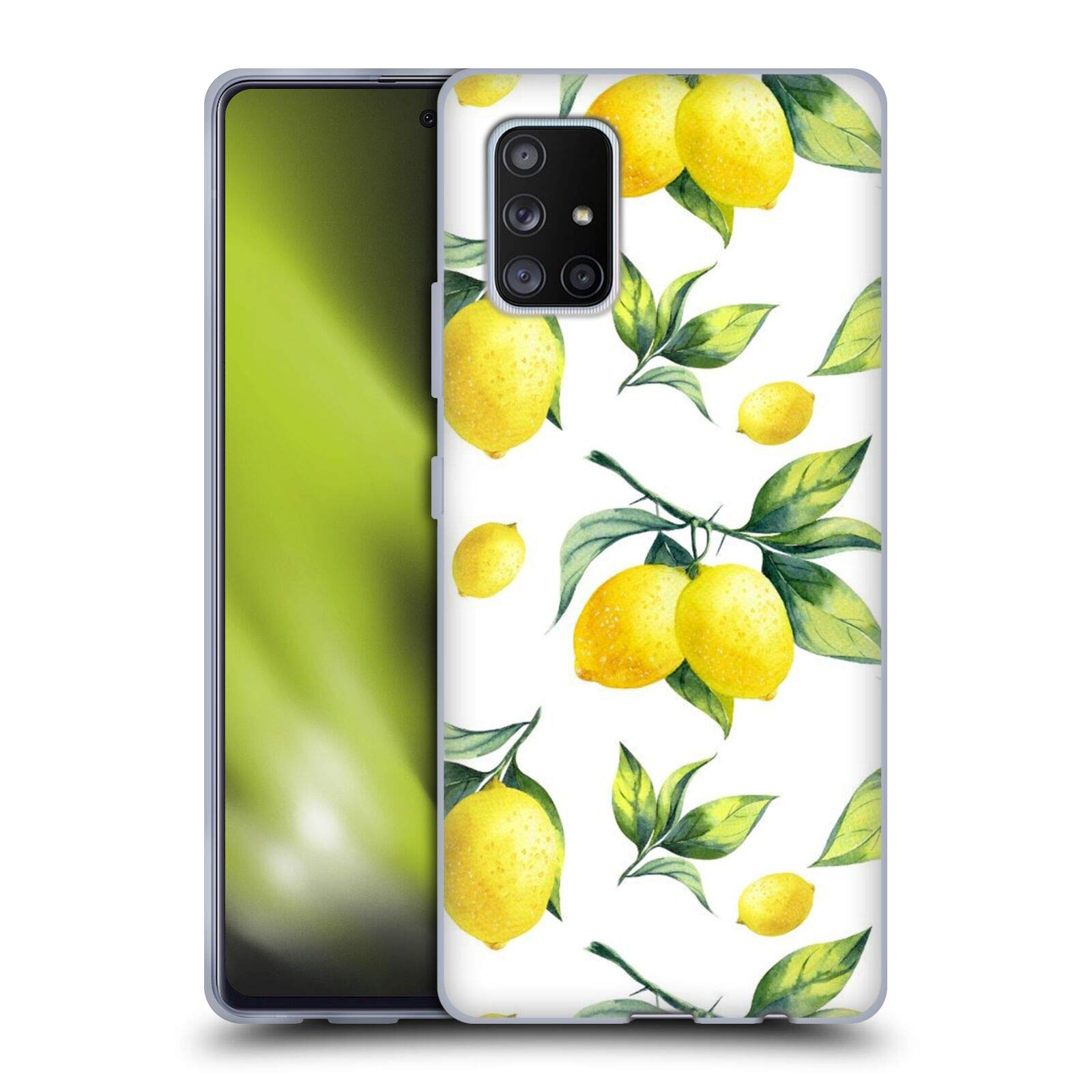 Head Case Designs Haroulita White Lemons Soft Gel Case for Samsung Galaxy A51 5G (2020) - Officially Licensed, Durable Protection for Everyday Use