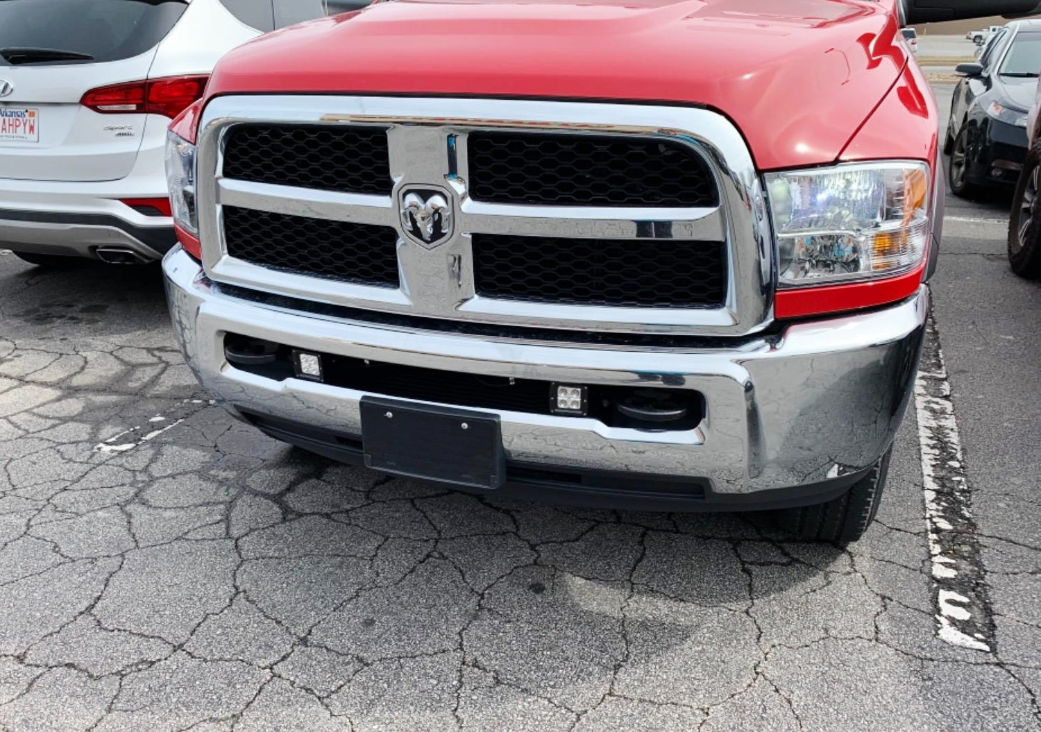 40W CREE LED Pods with Lower Bumper Mounting Bracket - Compatible with 2009-2018 Dodge RAM 2500/3500 - Off-Road Lighting for Trucks, ATVs & Trailers