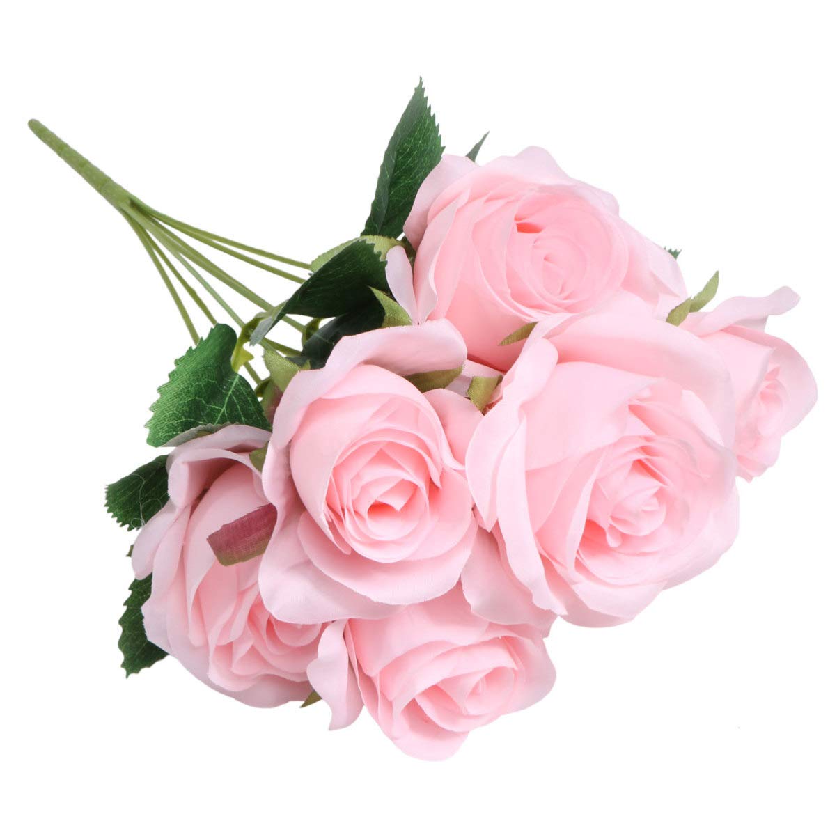 VOSAREA 3-Pack Artificial Silk Rose Flowers - 7 Heads Vintage Bridal Bouquet with Stems for Wedding, Home, Office, Party Decor - Perfect for Centerpieces, Table Arrangements & Romantic Home Decor