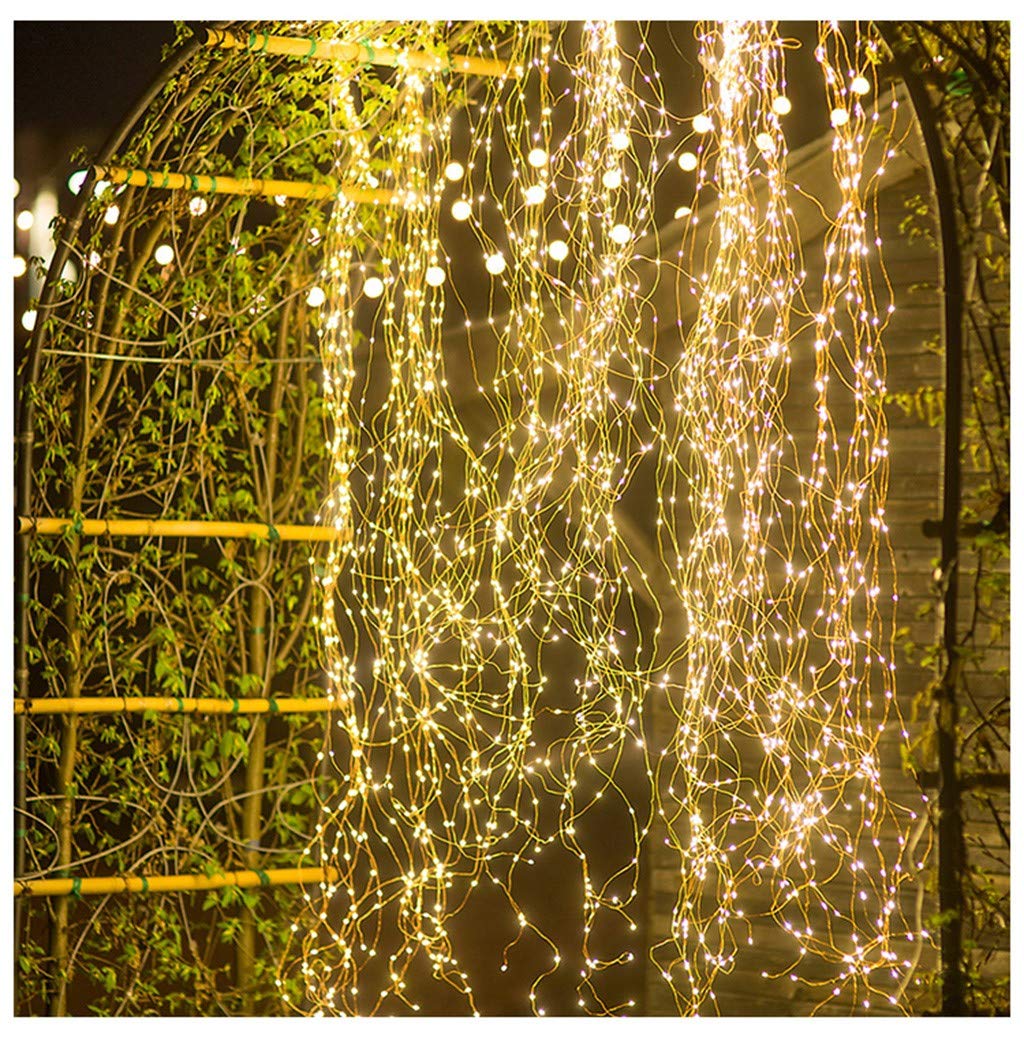 200 LED Copper Wire String Lights - 10 Strands Fairy Lights for Christmas Tree, Wedding, Party, Home & Outdoor Decoration (Warm Yellow) - Perfect for Bedroom, Garden, Patio & Holiday Decor