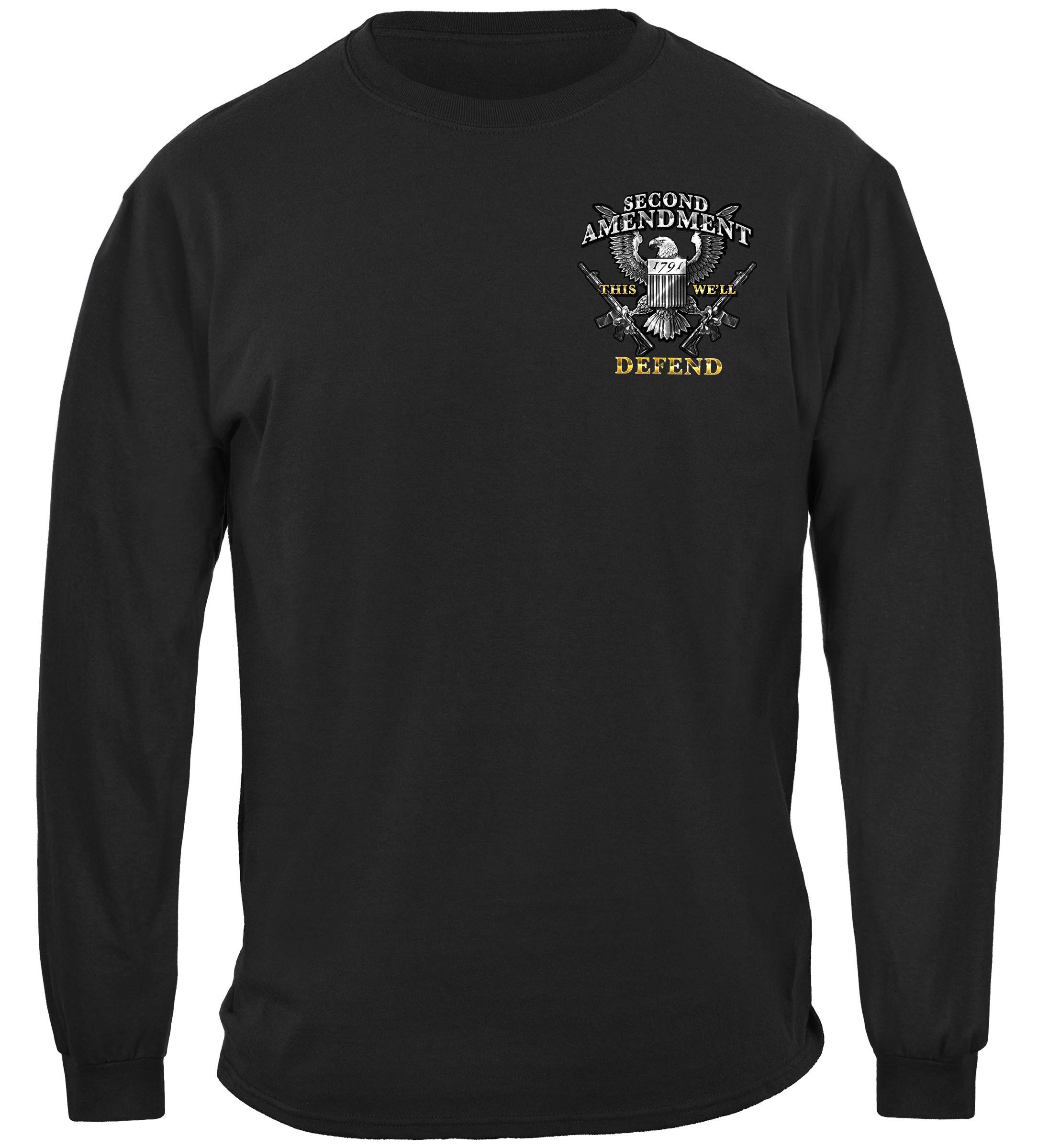 2nd Amendment Long Sleeve Shirt - Patriotic Gun Rights Apparel - Erazor Bits RN2451LS - Perfect for Shooting Ranges, Political Rallies & Constitutional Events