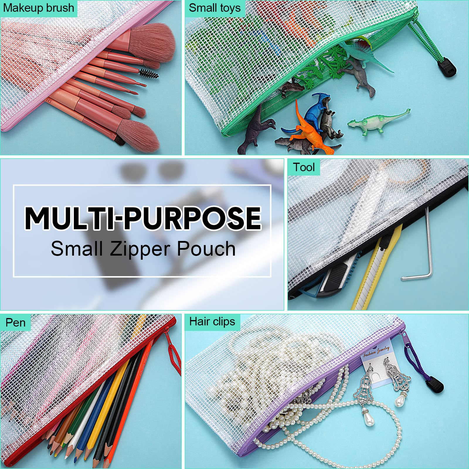 150 Pack Mesh Zipper Pencil Cases - 9.5 x 4.5 Inch Clear Pencil Pouches Bulk for School Supplies, Office, Travel & Cosmetics Storage - Durable Multipurpose Organizer for Stationery, Toiletries & Small Essentials