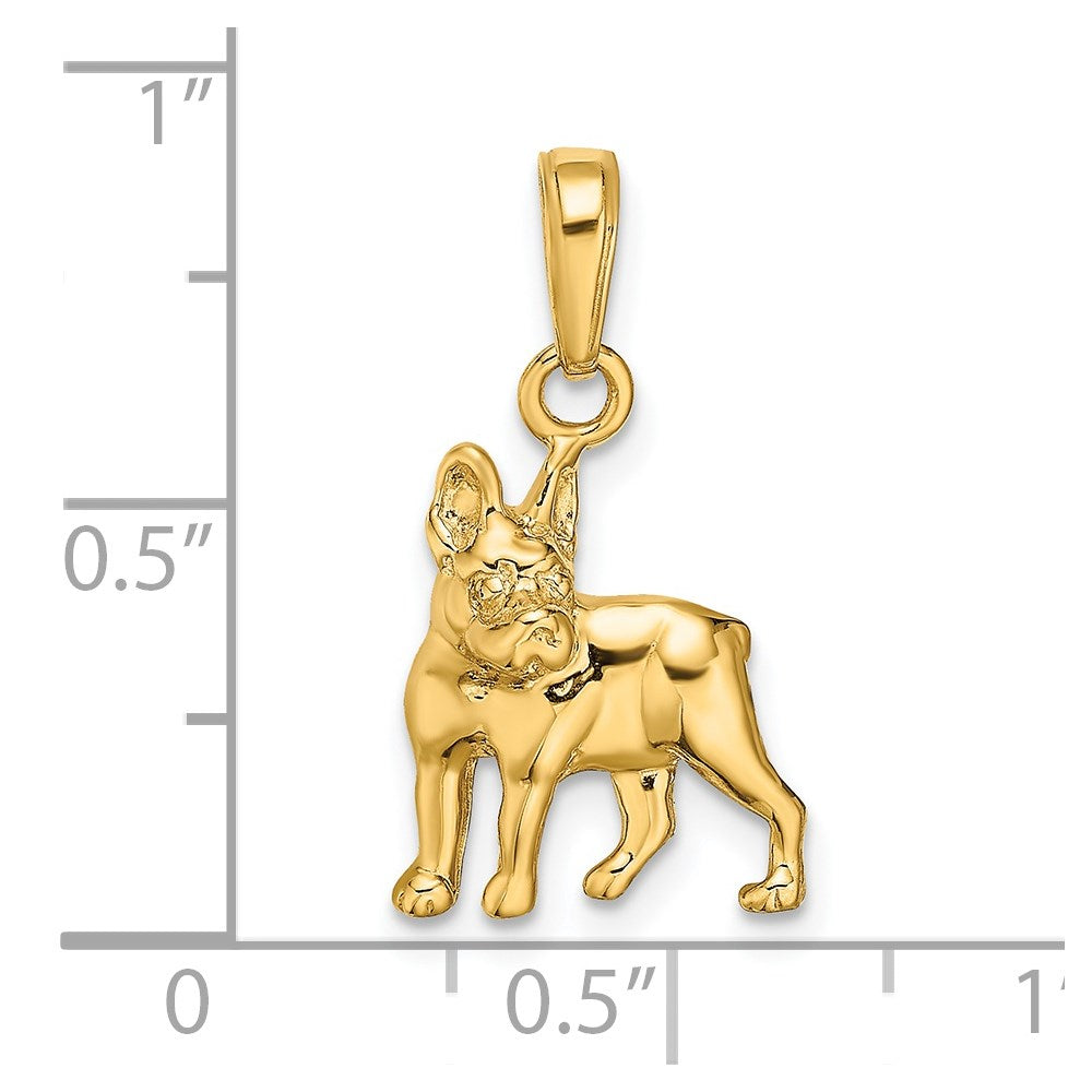 14K Gold Boston Terrier Dog Pendant Necklace - Cute Pet Lover Jewelry Gift for Women - Perfect for Birthdays, Anniversaries & Dog Lovers