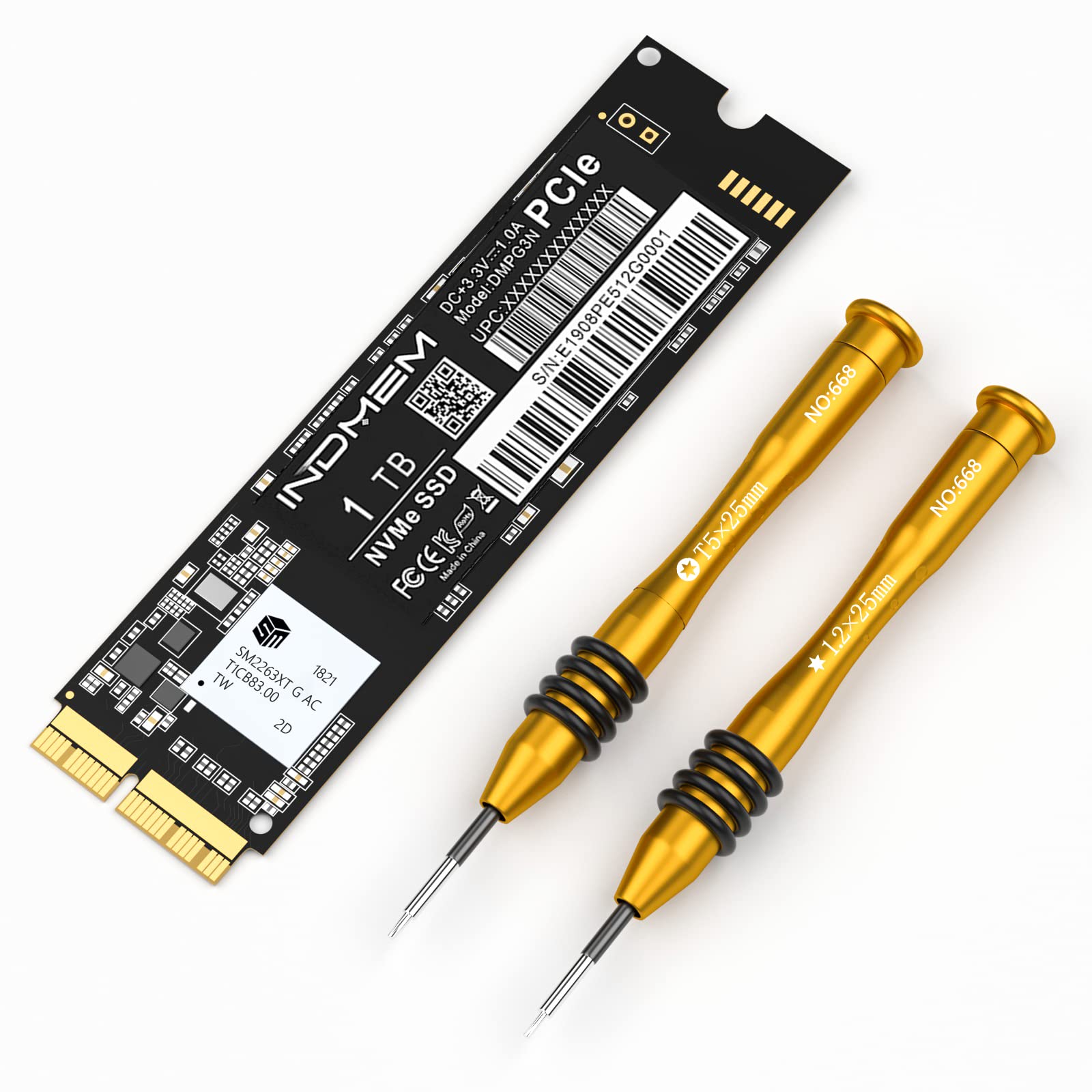 1TB NVMe PCIe SSD Internal Hard Drive Upgrade for MacBook Pro/Air, iMac, Mac Pro & Mac Mini (2013-2017 Models) - Includes Screwdriver | Fast Storage Replacement for Work, Gaming & Creative Projects