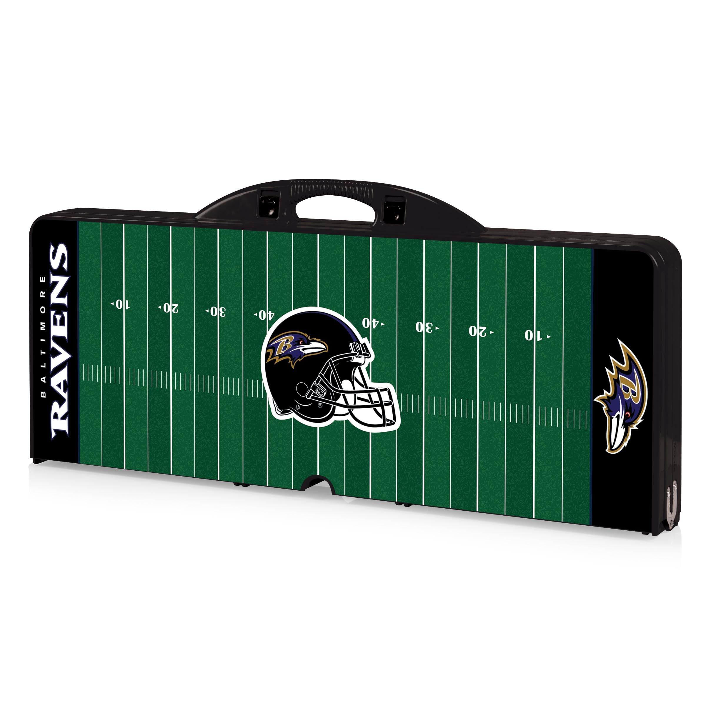 PICNIC TIME NFL Portable Folding Picnic Table with 4 Seats & Umbrella - Perfect for Tailgating, Camping, Beach & Outdoor Parties