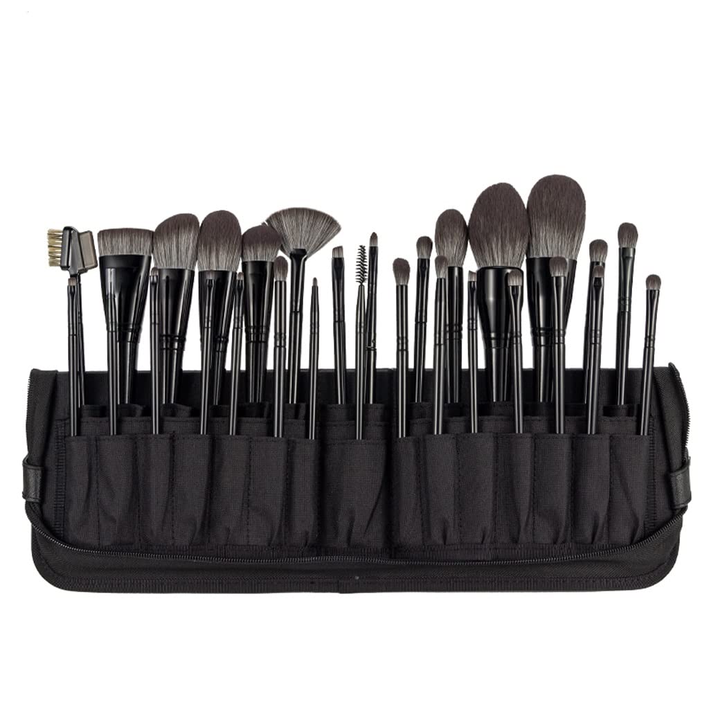 29Pcs Professional Makeup Brush Set - Synthetic Hair Foundation, Eyeshadow & Concealer Brushes with Travel Pouch | Perfect for Makeup Artists, Beginners & On-the-Go Beauty