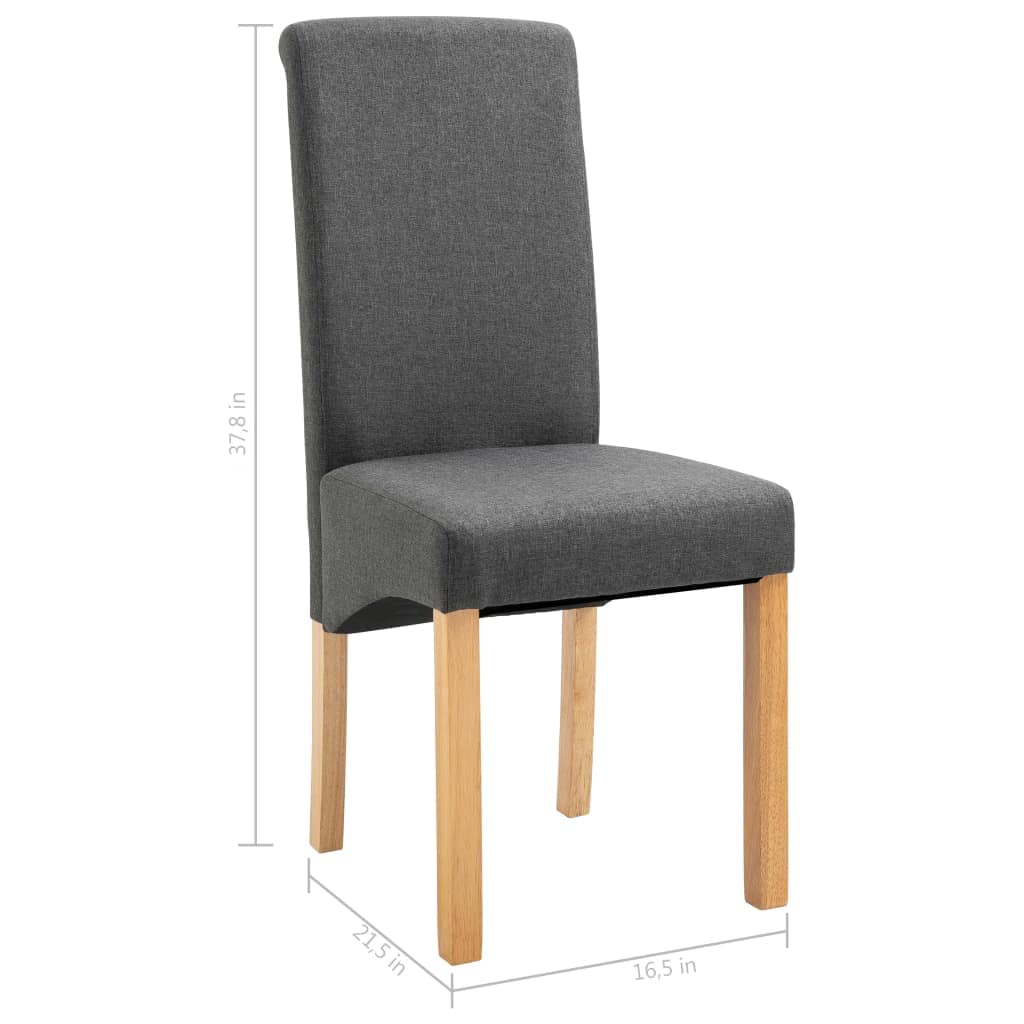 Modern Dining Chairs Set of 4 - Gray Fabric Upholstered High Back Kitchen Chairs with Padded Seat - Comfortable Side Chairs for Dining Room, Kitchen & Living Room - Perfect for Family Dinners, Entertaining Guests & Home Decor