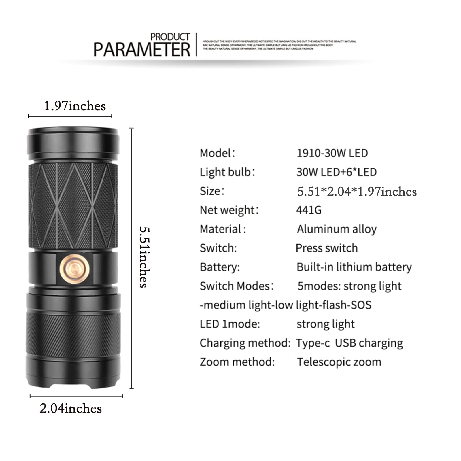 120,000 Lumens Super Bright LED Flashlight - Rechargeable Tactical Flashlight, High Lumens Zoomable Waterproof Flashlight for Camping, Hiking, Emergencies & Outdoor Adventures