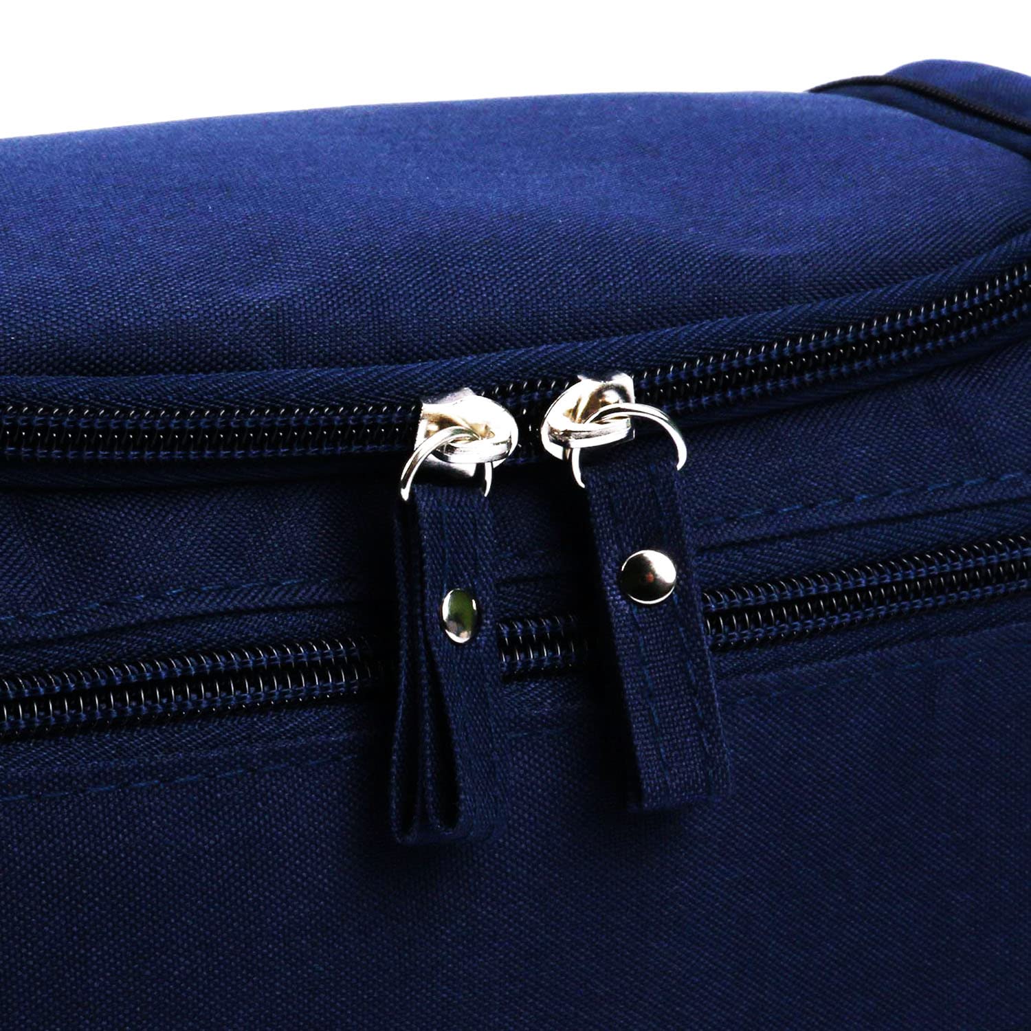CartzEye Travel Makeup Brush Organizer & Toiletry Hanging Bag - Waterproof Cosmetic Pouch for Women & Men's Shaving Kit - Perfect for Travel, Gym, Camping (Navy Blue) | Portable Storage Solution for Cosmetics, Brushes & Personal Care Items