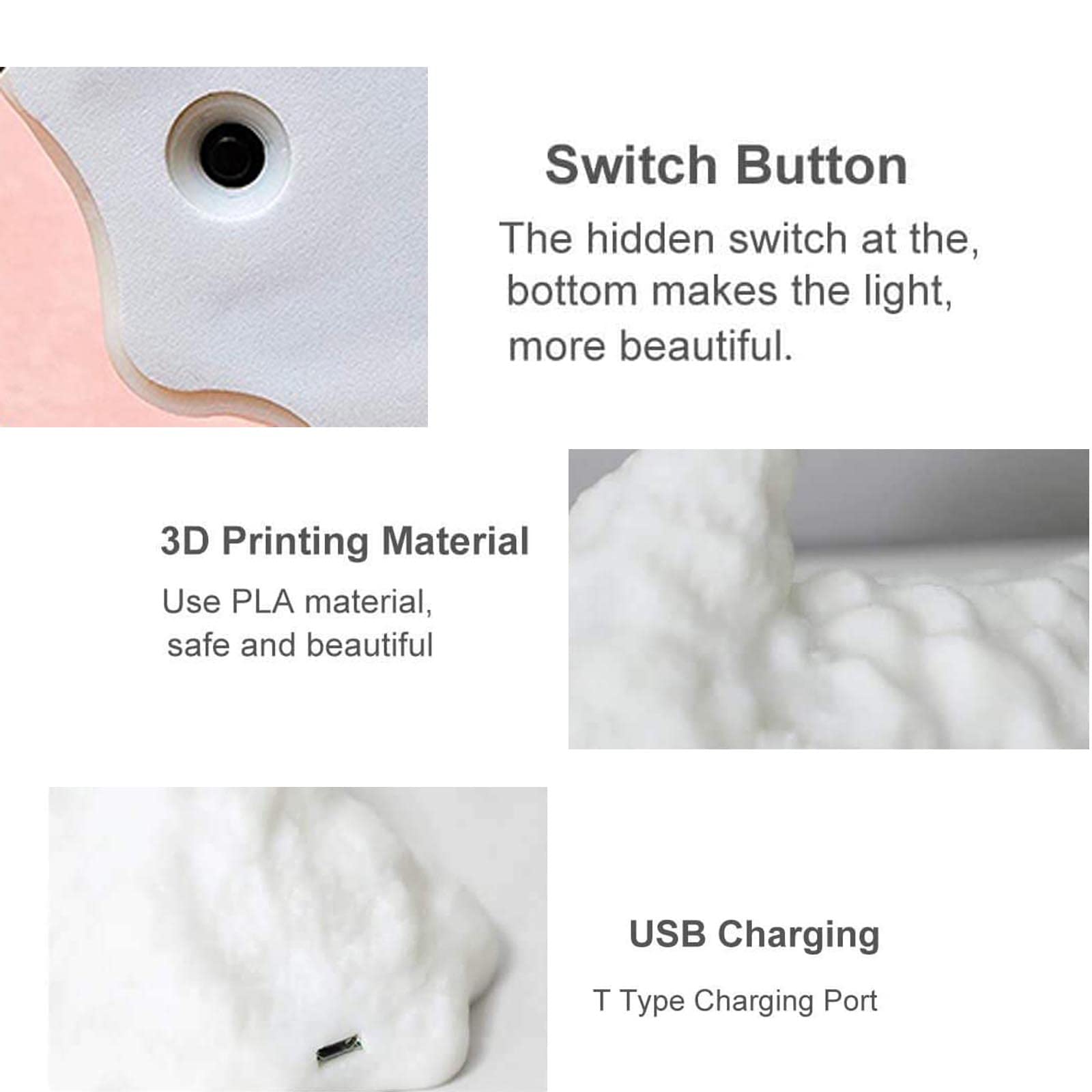 3D Printed Fire Dragon LED Night Light - USB Rechargeable Moon Lamp for Kids Bedroom Decor | Perfect Gift for Boys and Girls | Creates Magical Atmosphere for Bedtime, Gaming Rooms & Fantasy Themed Spaces