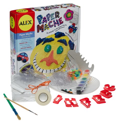 ALEX Toys Paper Mache Studio Kit - 73 Piece Arts & Crafts Set for Kids - Creative DIY Sculpting & Painting Project for Home, School & Party Activities