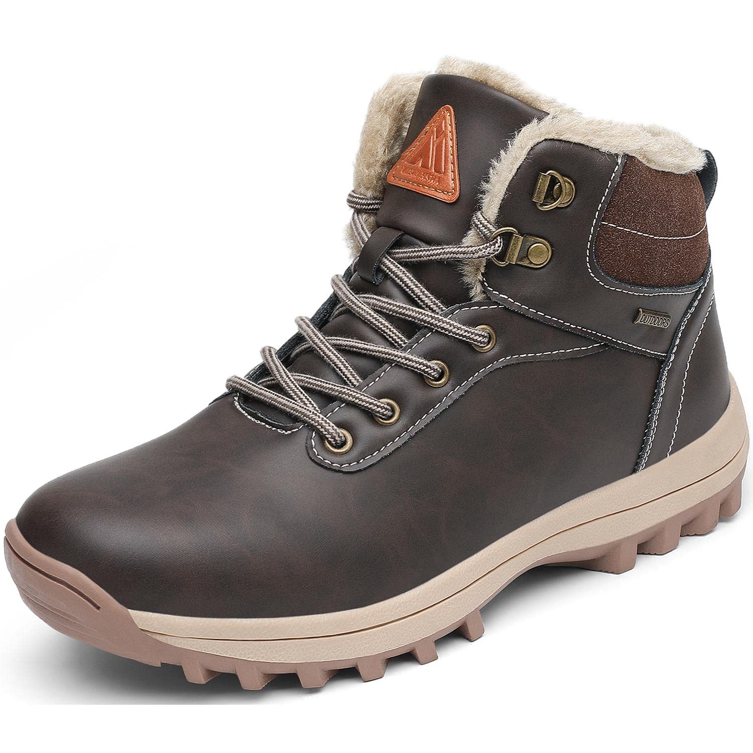 Mishansha Women's & Men's Anti-Slip Winter Snow Hiking Boots - Waterproof Ankle Boots for Outdoor Adventures, Trail Walking & Cold Weather Activities