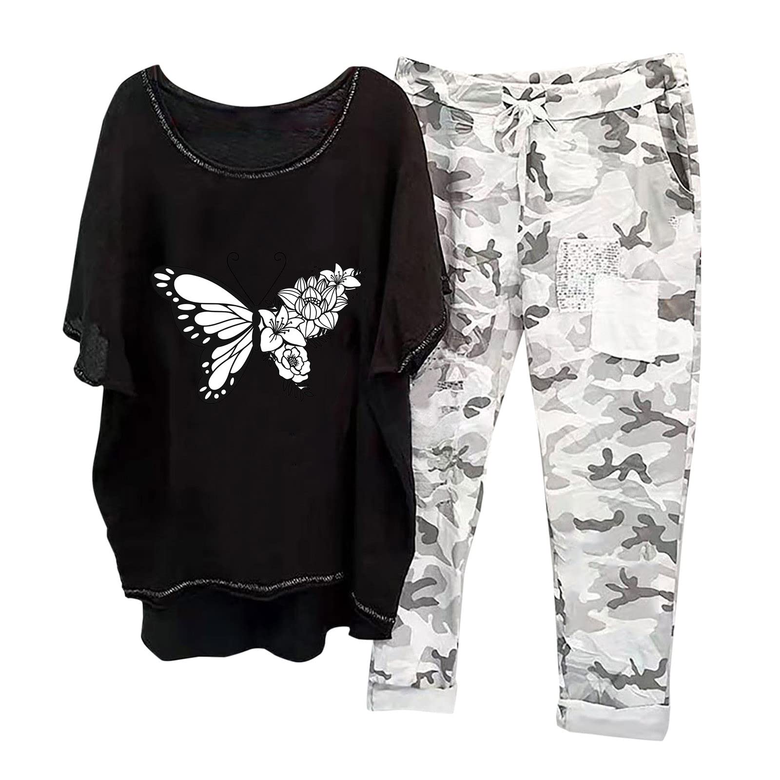 Oelaio Women's 2-Piece Sweatsuit Set - Cream Lounge Outfit with Skirt & Shorts | Trendy Winter Resort Wear & Beach Outfits 2024 | Perfect for Vacation, Yoga, and Casual Wear