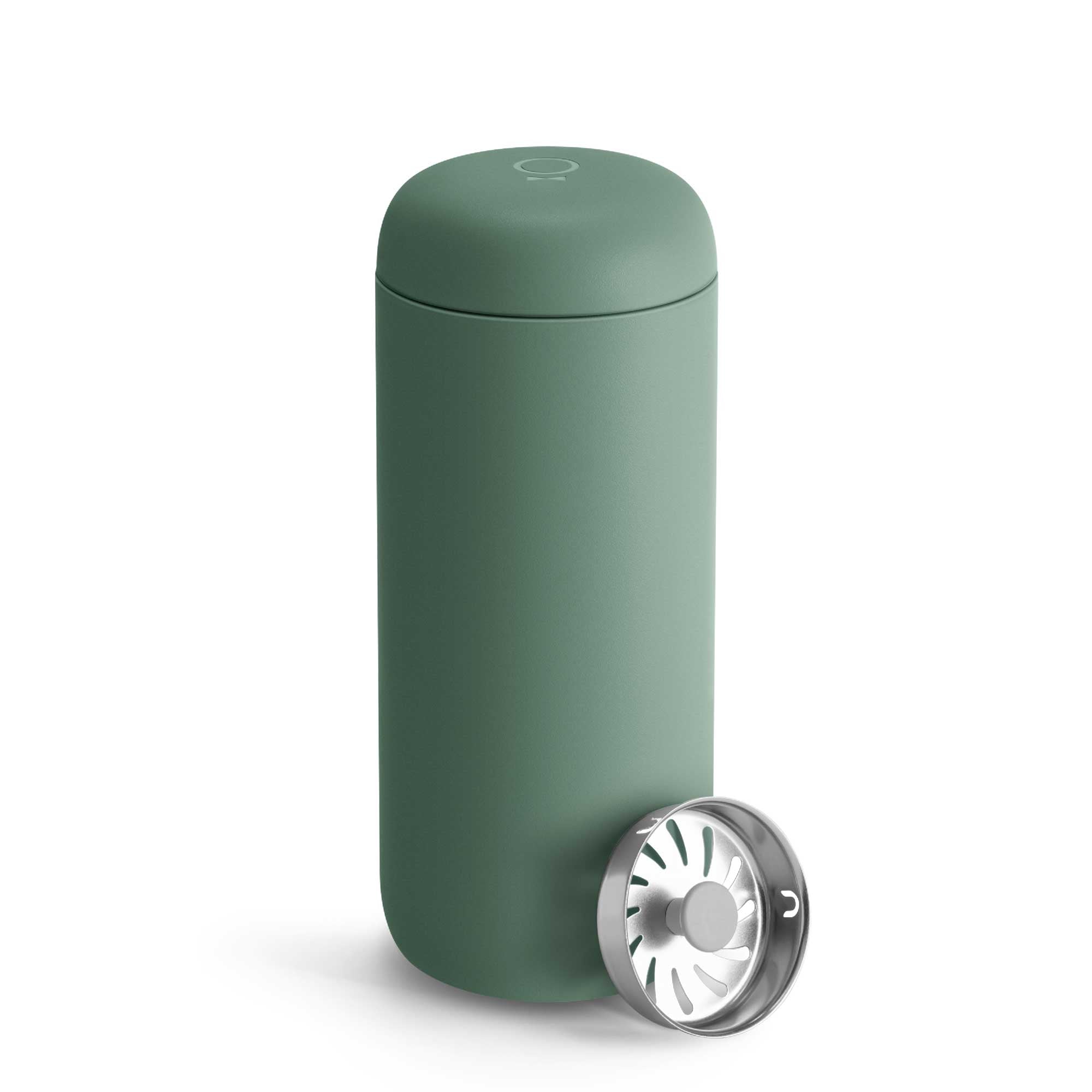 16 oz Fellow Carter Move Travel Mug - Insulated Stainless Steel Coffee Tumbler with Leak-Proof Lid, Smoke Green - Perfect for Commuting, Camping & Office Use