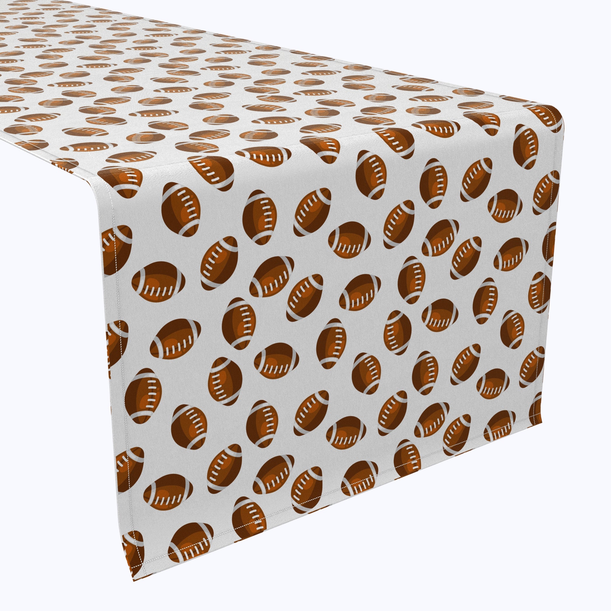 Football Pattern Table Runner - Decorative Sports Theme Dining Table Cover for Game Day Parties, Home Decor, and Football Season Celebrations