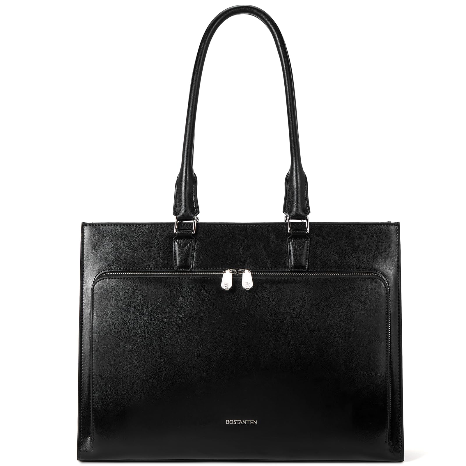 BOSTANTEN Vintage Leather Briefcase for Women - 15.6 Inch Laptop Bag, Business Tote Shoulder Handbag for Work, Office & Travel