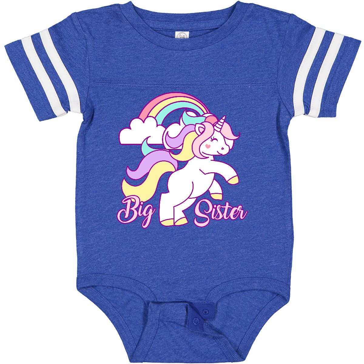Inktastic Big Sister Unicorn Baby Bodysuit - Cute Unicorn Outfit for Newborn Girls & Toddlers - Perfect for Sibling Announcement, Birthday Gifts & Photo Shoots