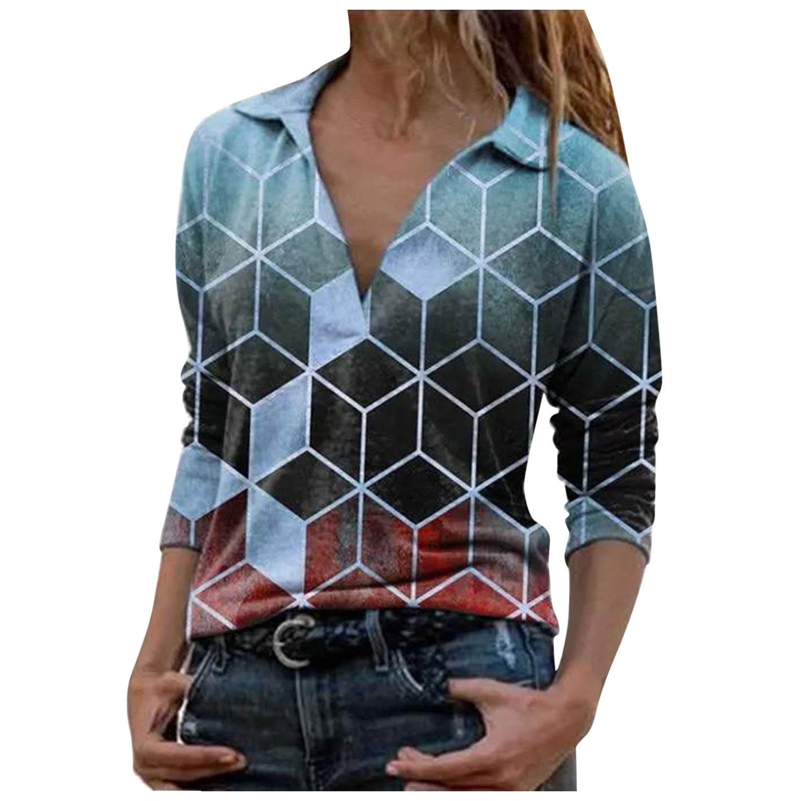 Masbird Women's Long Sleeve Henley T-Shirt - Casual Button Up Blouse & Pullover Top for Everyday Wear | Perfect for Work, Dates & Weekend Outfits
