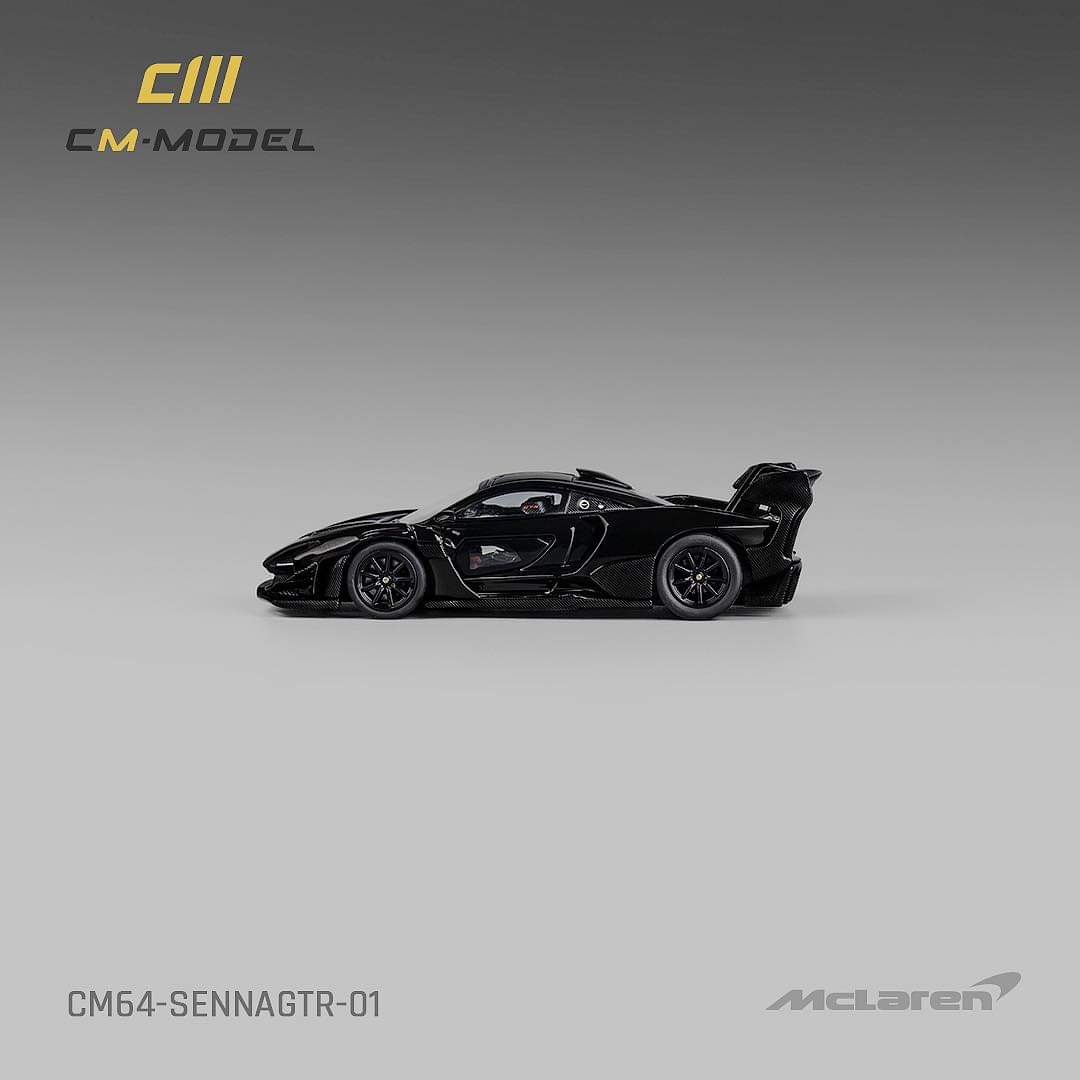 1:64 Scale McLaren Senna GTR Diecast Model Car - Black Collectible Toy for Display, Racing Enthusiasts & Gift Giving