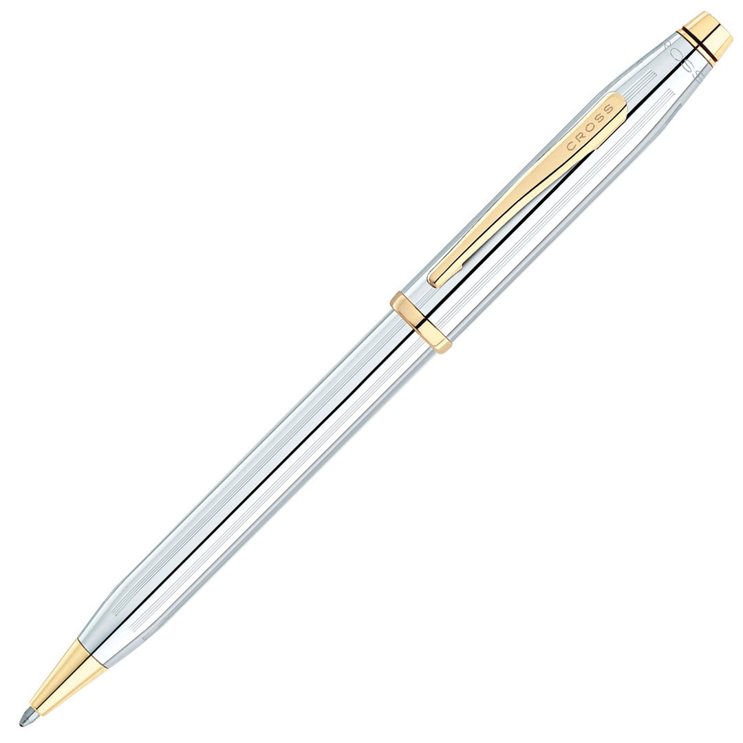Cross Century II Ballpoint Pen - Medalist Chrome with Gold Trim - Premium Writing Instrument for Business, Gifts & Everyday Use