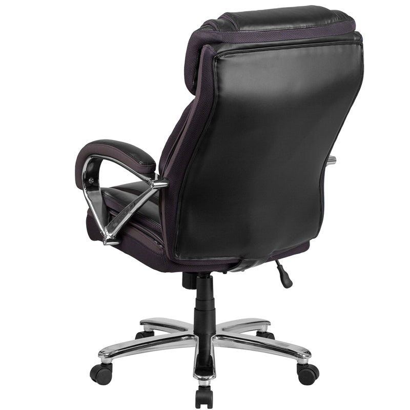 FLASH HERCULES Series Big & Tall 500 lb. Capacity LeatherSoft Executive Swivel Ergonomic Office Chair with Extra Wide Seat - Perfect for Home Office, Gaming, and Heavy-Duty Workspaces