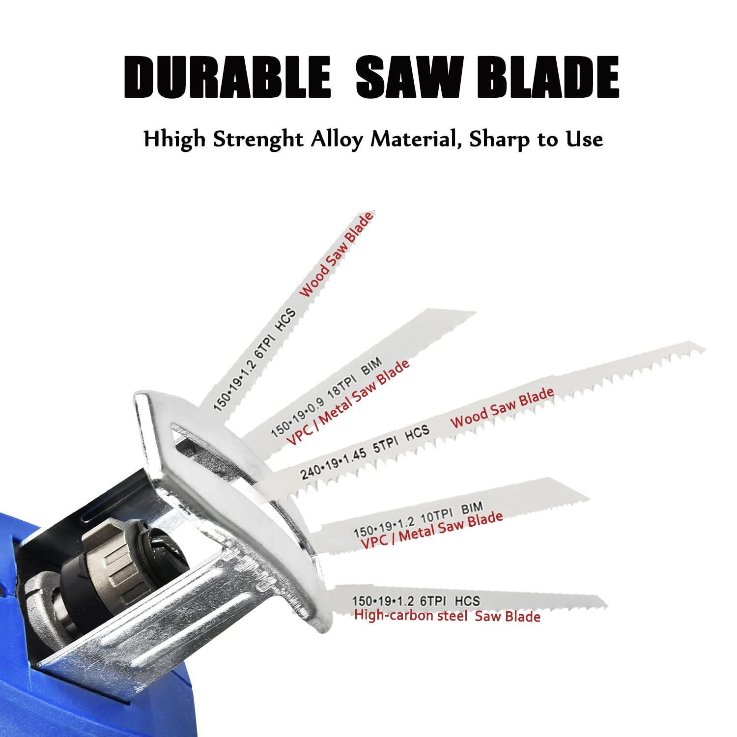 Cordless Reciprocating Saw - 20V Electric Wood Saw with 2 x 1.5Ah Batteries for Cutting Metal, Wood, PVC Pipes & Tree Pruning | Portable DIY Power Tool for Indoor & Outdoor Projects - Home Renovation, Construction & Landscaping