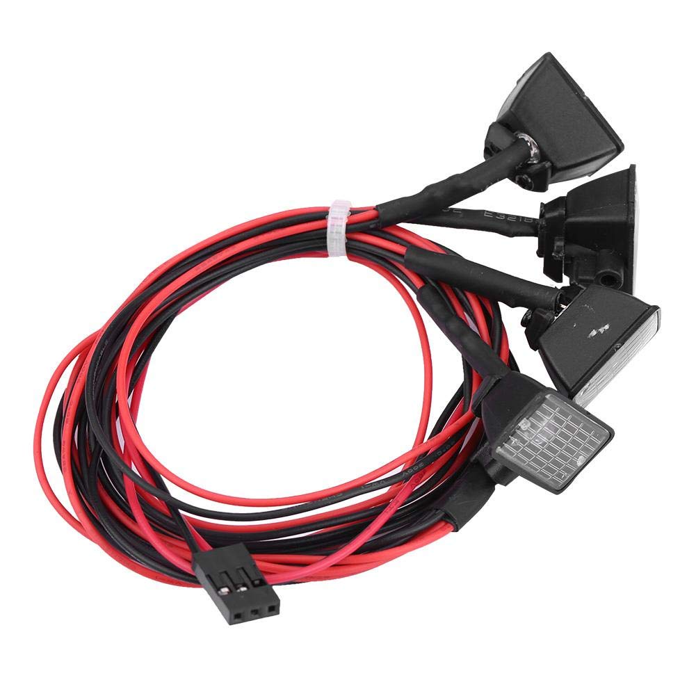 **2-in-1 RC Car LED Light Kit - Red & White Roof Lights for Axial SCX10, TRAXXAS TRX-4 Crawler - Off-Road Night Driving & Trail Adventure Accessories**