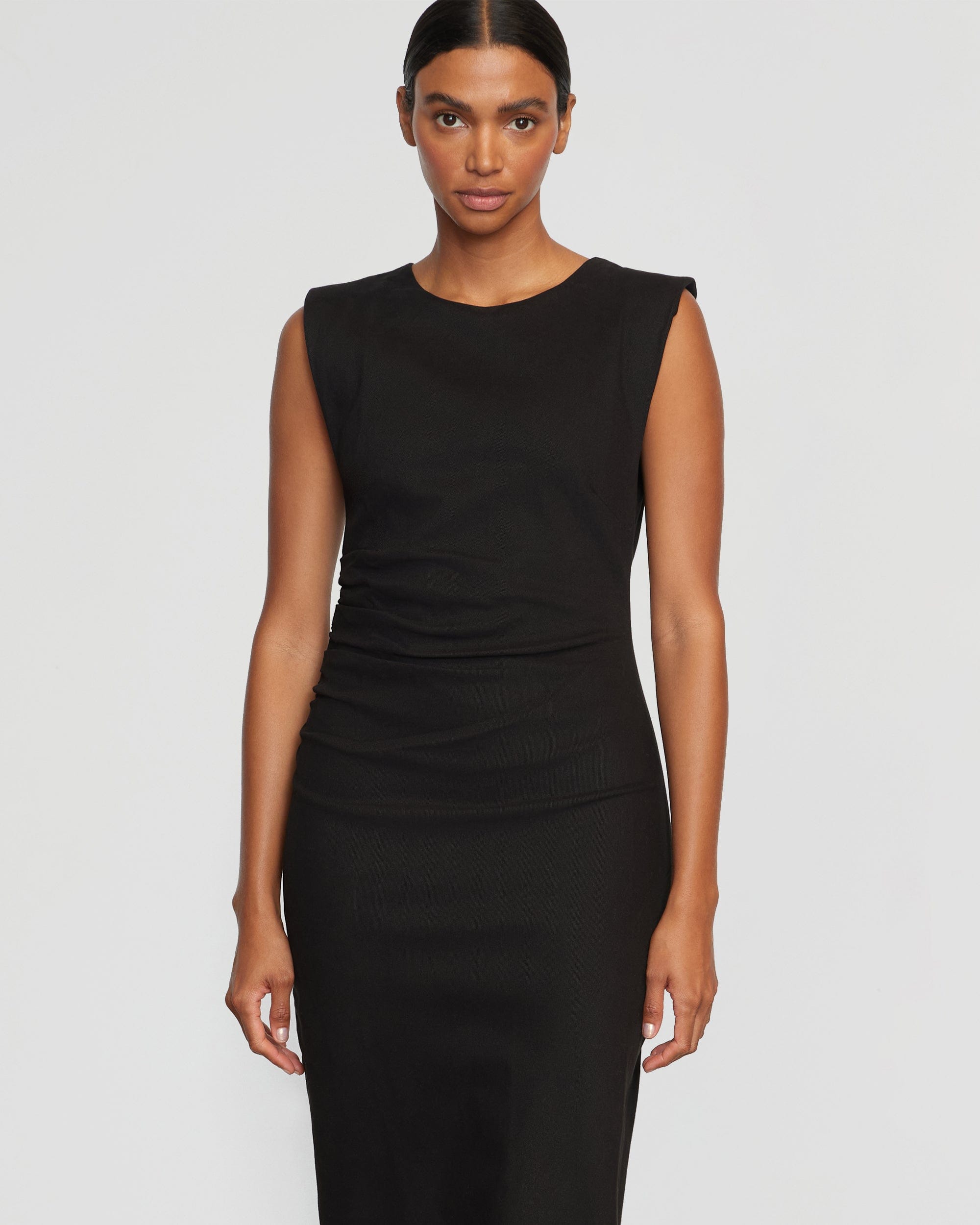 Iman Split Hem Cotton Twill Dress - Women's Elegant Midi Dress for Casual & Office Wear | Perfect for Summer Outings, Date Nights & Work Events