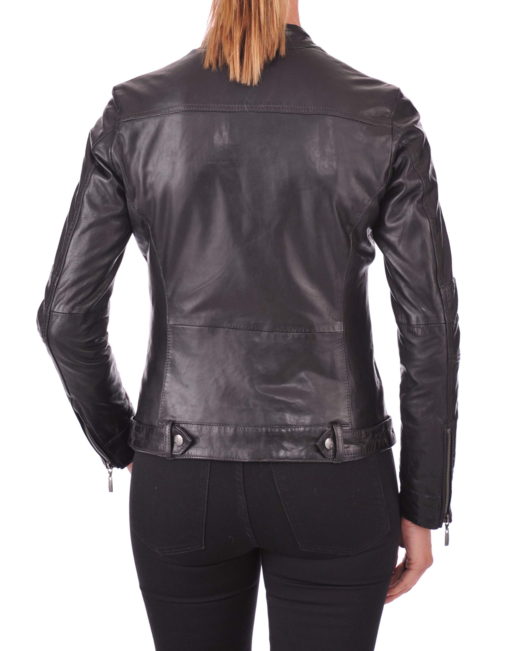 Premium Women's 100% Lambskin Leather Bomber Jacket - Full Sleeve Biker Motorcycle Jacket with Regular Fit | Stylish Outerwear for Casual Wear, Night Out & Motorcycle Riding