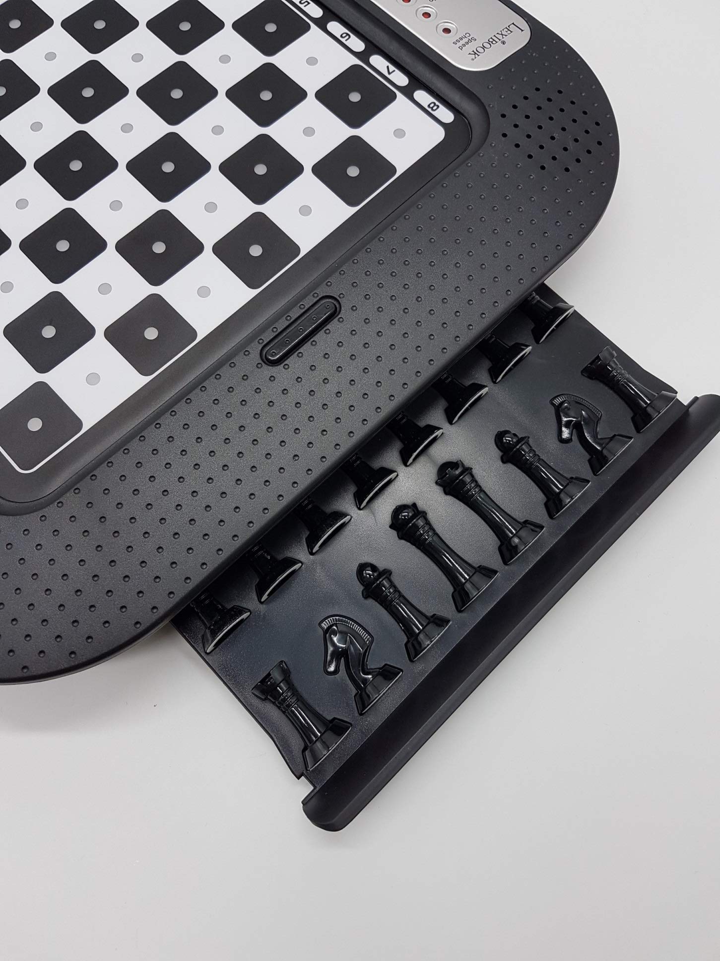Lexibook Chessman® FX Electronic Chess Game - Tactile Keyboard, Light & Sound Effects, 32 Pieces, 64 Difficulty Levels - Perfect for Family Game Nights & Strategy Training (Black/Grey, Model CG1335)