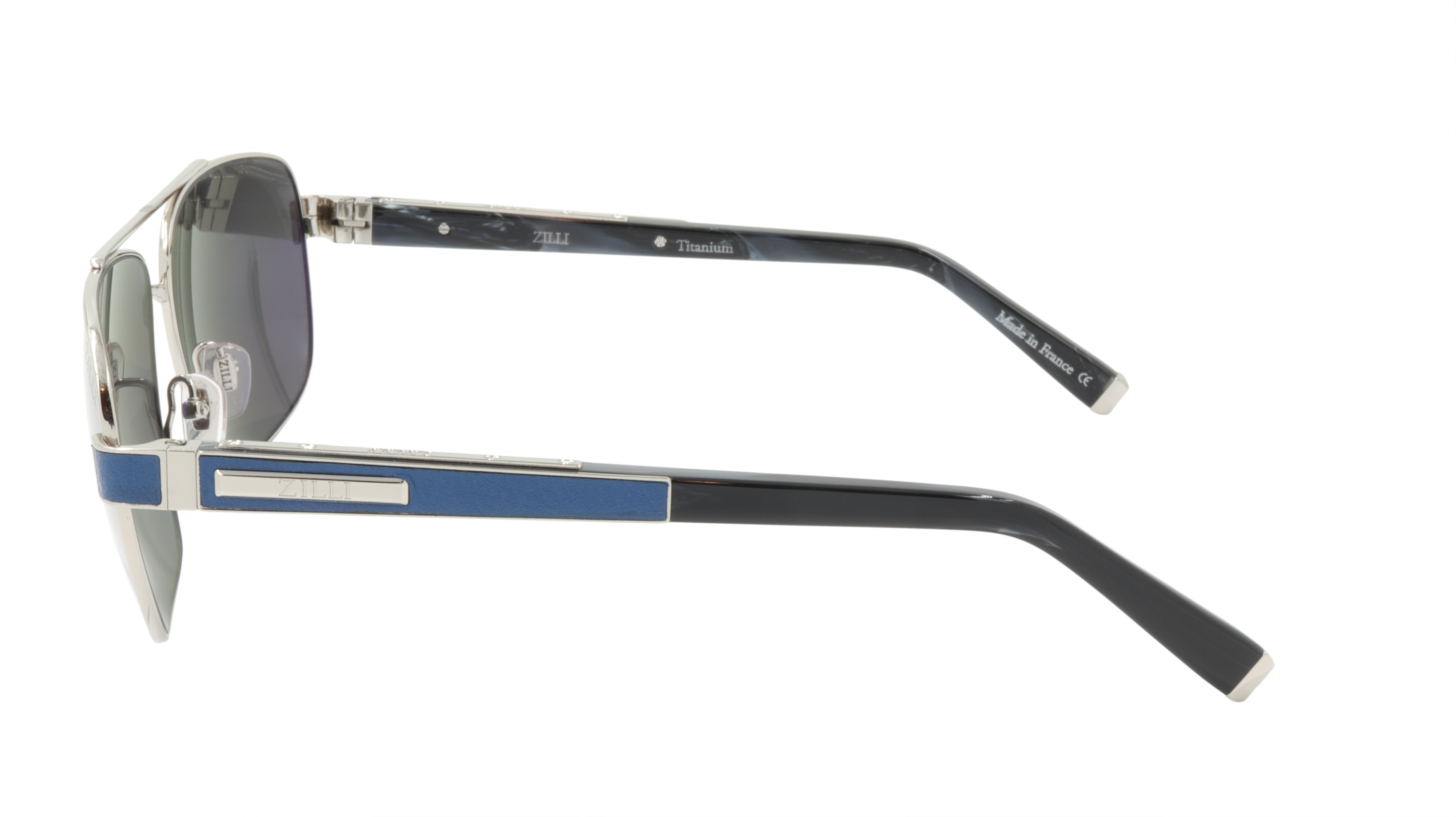 ZILLI Luxury Titanium Acetate Polarized Sunglasses - Handmade in France - Model ZI 65034 C03 - Perfect for Driving, Travel & Fashion Statement