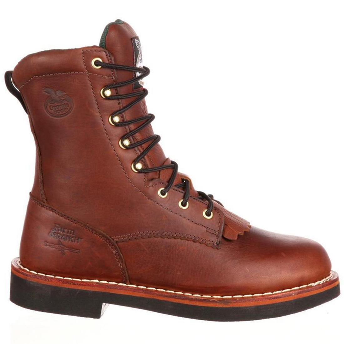 Durable Farm & Ranch Work Boots for Men - Waterproof Safety Toe, Slip Resistant - Ideal for Agriculture, Construction & Outdoor Work