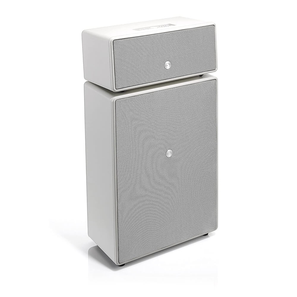 Audio Pro Drumfire Wireless Bluetooth Speaker - Premium Sound, Silk White Finish | Perfect for Home, Outdoor & Party Use