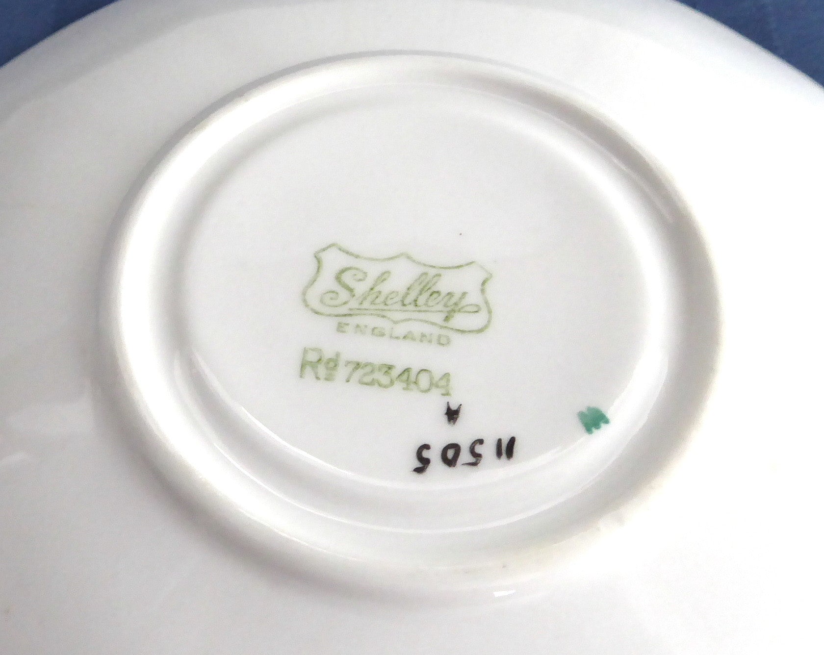 Vintage Shelley Fruit & Diamonds Queen Anne Square Paneled Art Deco Saucer - 1912 Collectible Fine China for Afternoon Tea & Display