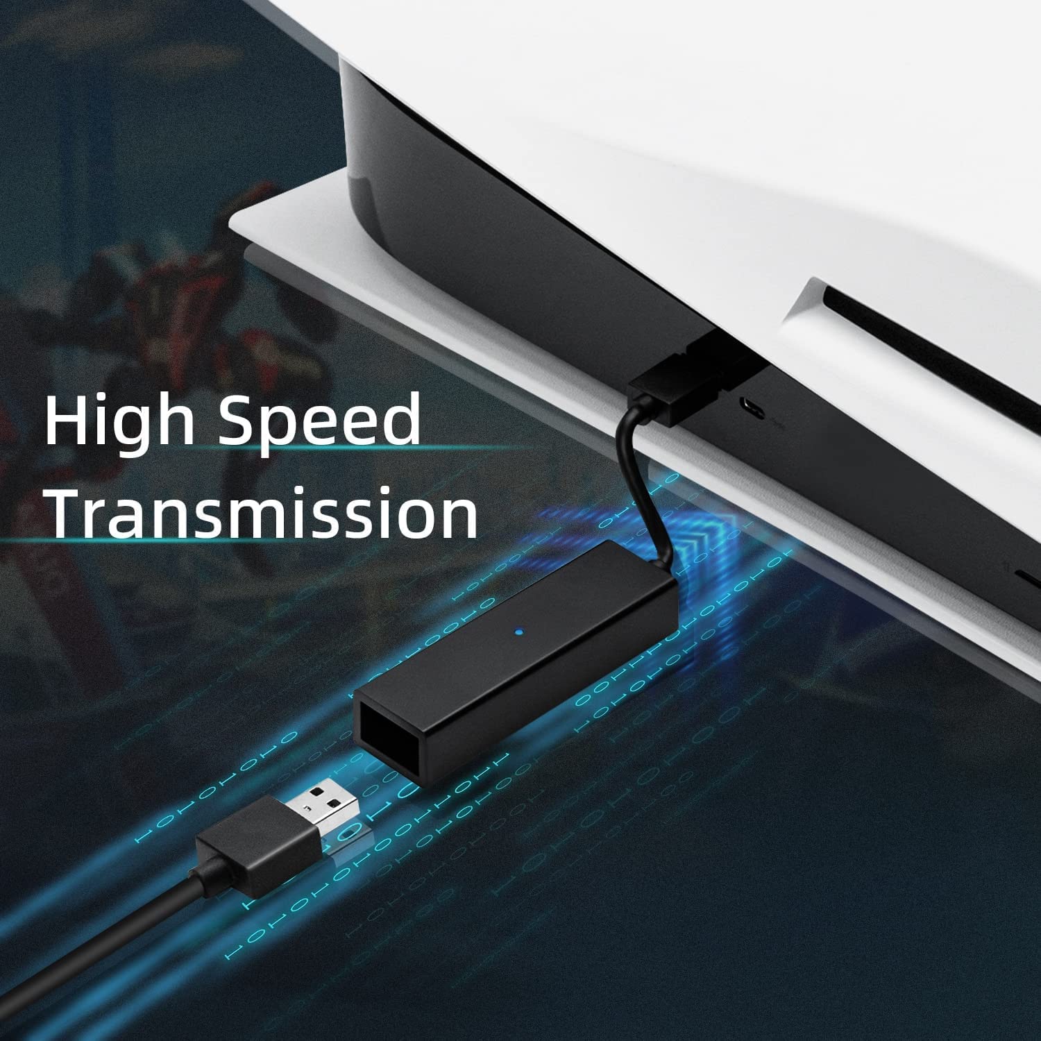 Tolesum VR Camera Adapter for PS5/PS5 Pro/PS5 Slim & PSVR Headset | PS4 to PS5 VR Converter Cable | USB 3.0 Compatible with PlayStation 5 Console | Perfect for PSVR Gaming & Virtual Reality Experiences