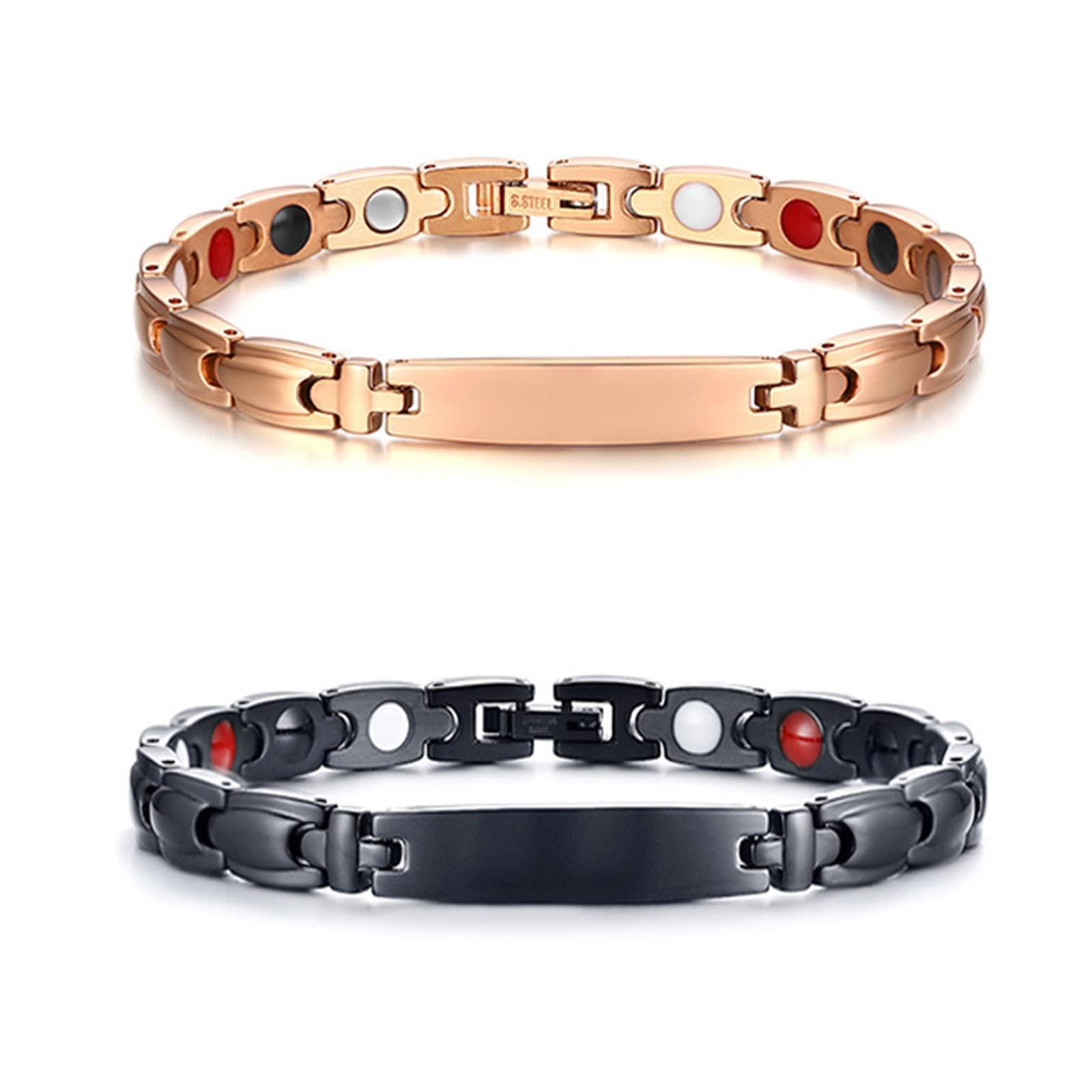 Vintage Rose Gold Stainless-Steel Men's Bracelet - Skcess Bangle for Casual & Formal Wear - Perfect Gift for Him