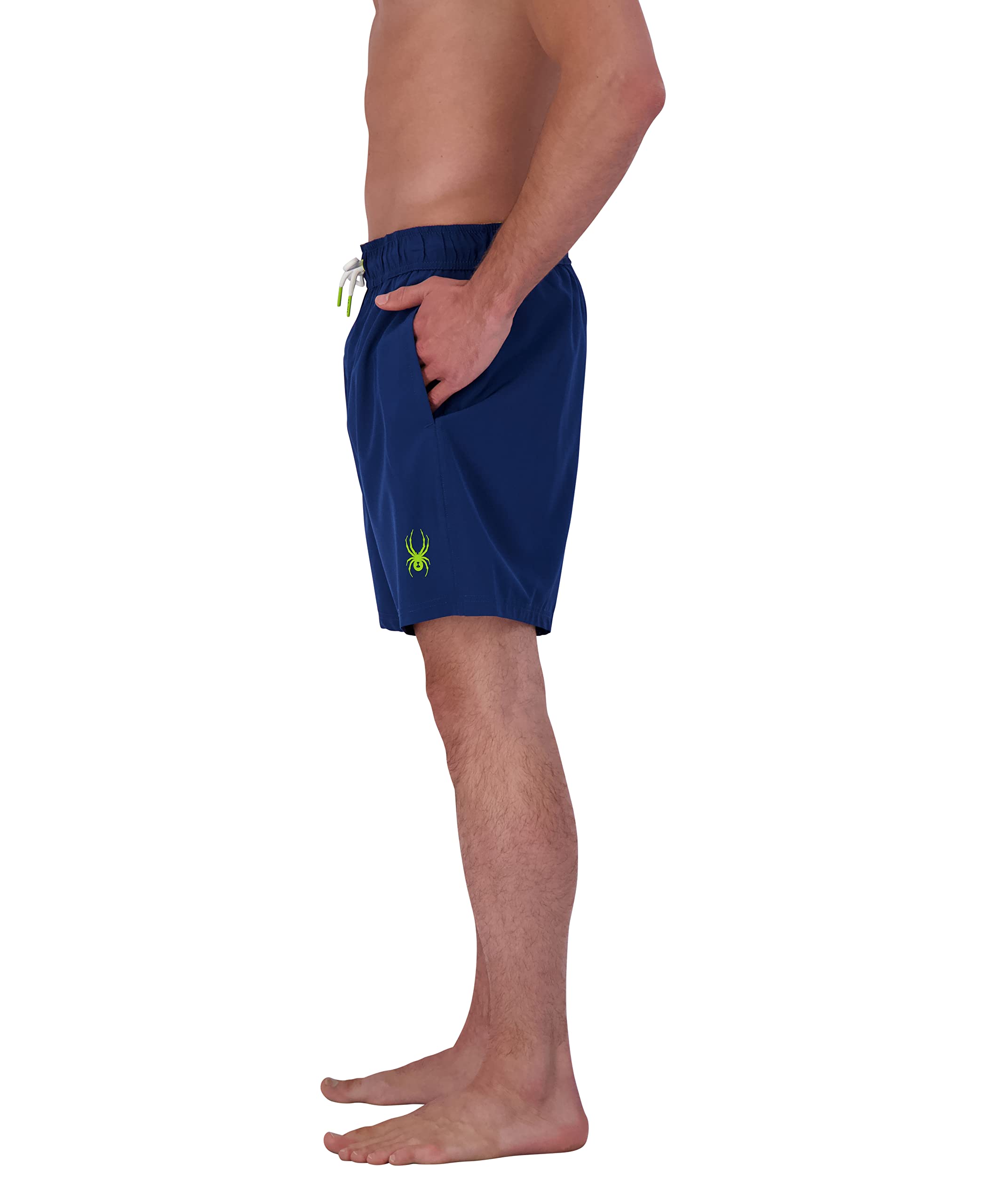 Spyder Men's Quick-Dry Stretch 7-inch Swim Trunks with UPF 50+ Sun Protection, Gym Shorts with Pockets & Mesh Liner - Perfect for Swimming, Beach, Pool & Workout