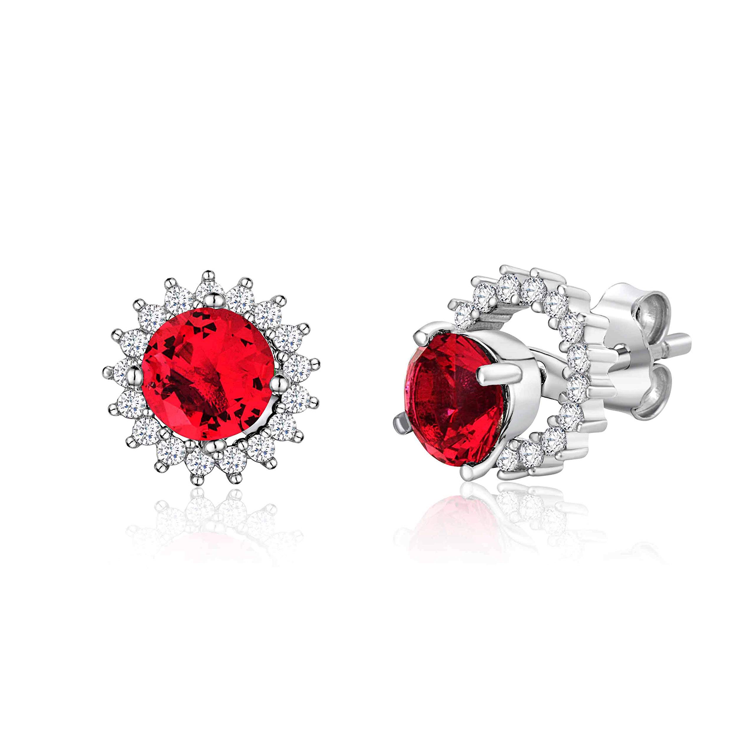 925 Sterling Silver Halo Stud Earrings with Removable Jacket - Hypoallergenic Cubic Zirconia Post Earrings for Women | Perfect for Weddings, Parties & Everyday Wear