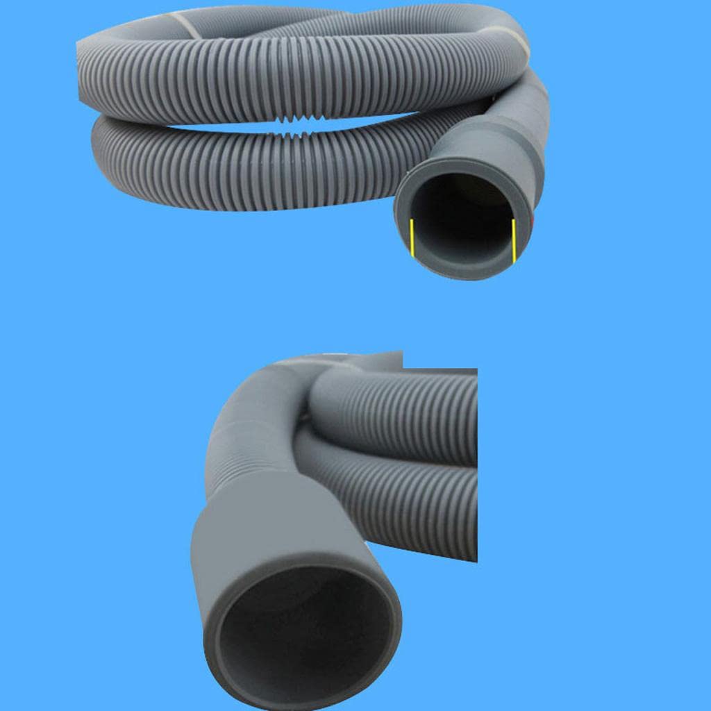 Heavy-Duty Washing Machine Drain Hose with Elbow Connector - 2.5m Flexible Discharge Pipe for Laundry Room & RV Use
