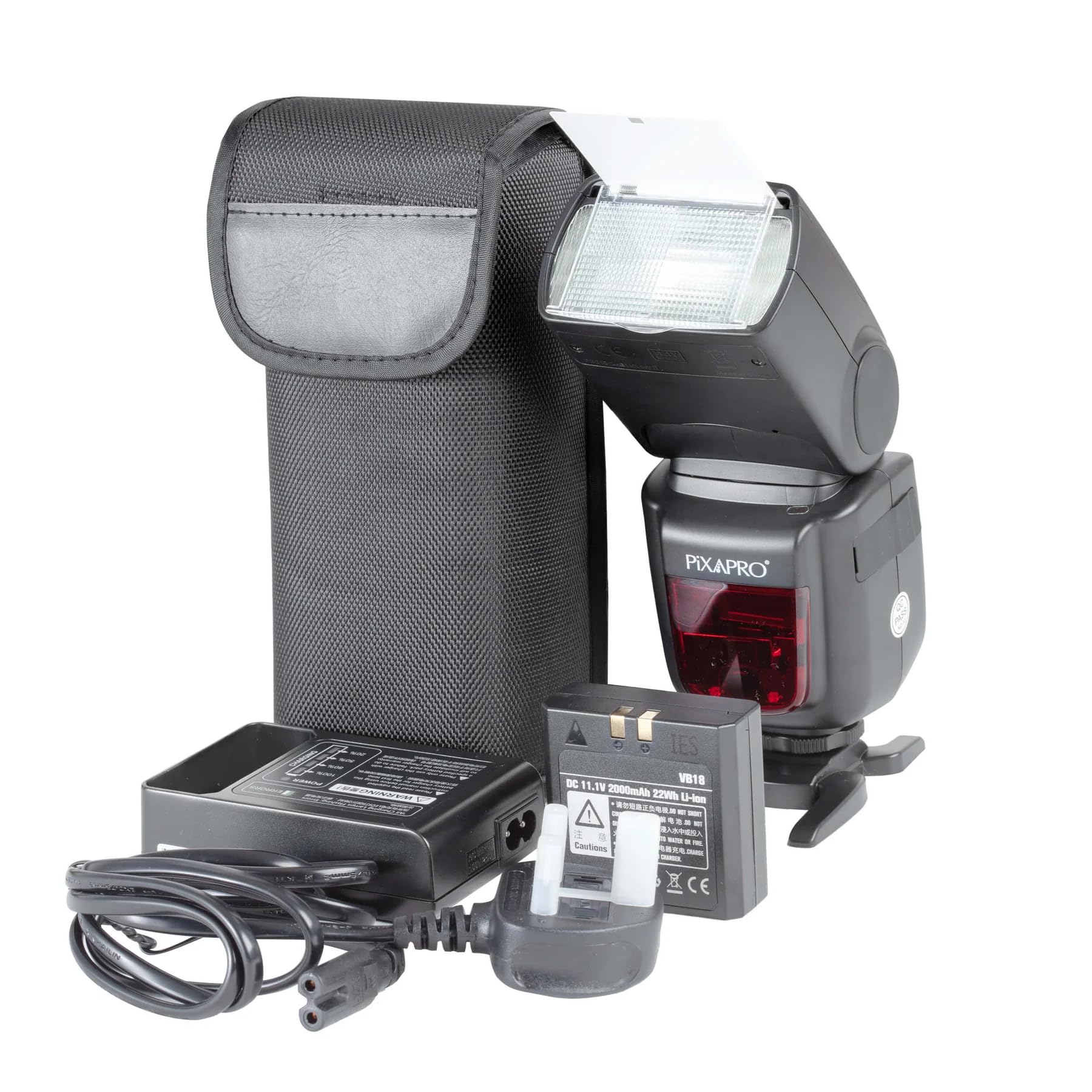 PIXAPRO Fujifilm 70W Li-ION580II TTL Hot Shoe Mount Wireless Speedlite Flash with Optional Triggers - Professional Camera Flash for DSLR & Mirrorless - Perfect for Wedding, Portrait & Studio Photography