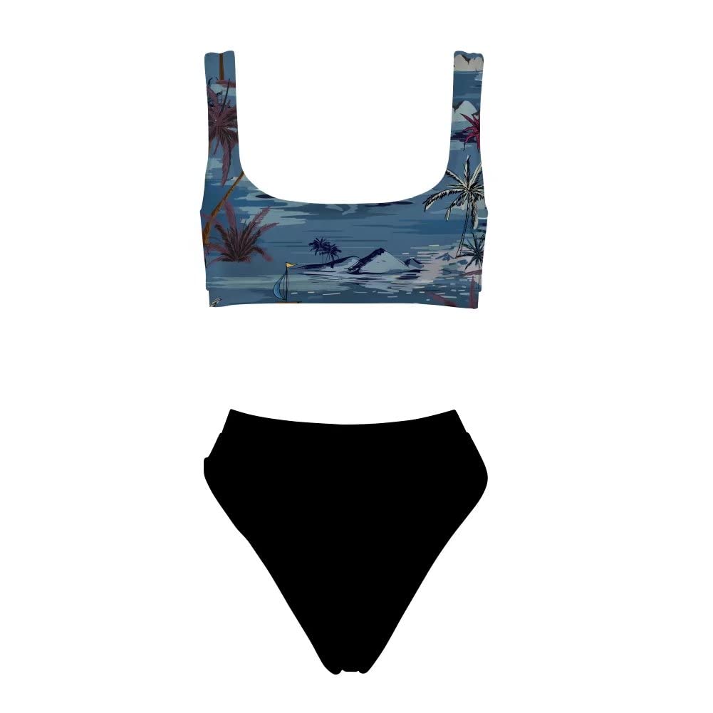 AFPANQZ Women's Printed Tankini Set with Shorts - Stylish Two Piece Swimsuit for Beach, Pool & Summer Vacation | Comfortable Bathing Suit for Swimming, Sunbathing & Water Activities