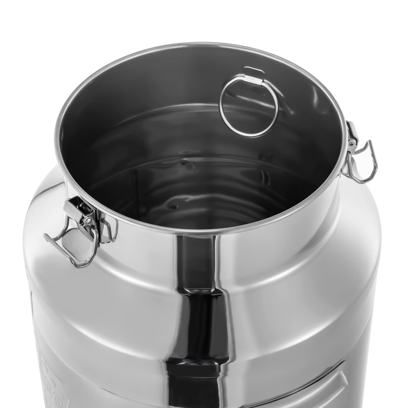 35L Stainless Steel Milk Can with Faucet - 9.24 Gallon Heavy Duty Wine & Milk Storage Bucket - Sealed Lid for Freshness - Perfect for Home Brewing, Dairy Farms, and Winemaking